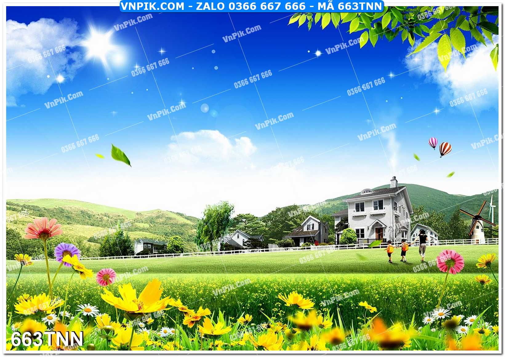 Tranh phong cảnh thiên nhiên mã file 663TNN