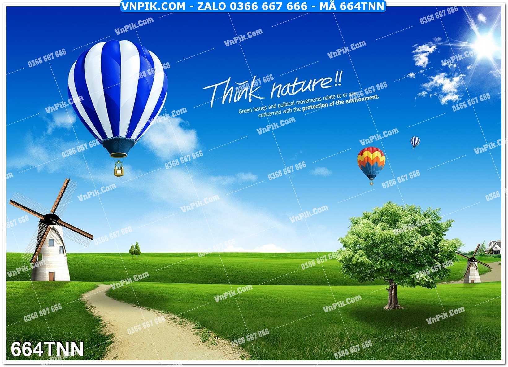 Tranh phong cảnh thiên nhiên mã file 664TNN
