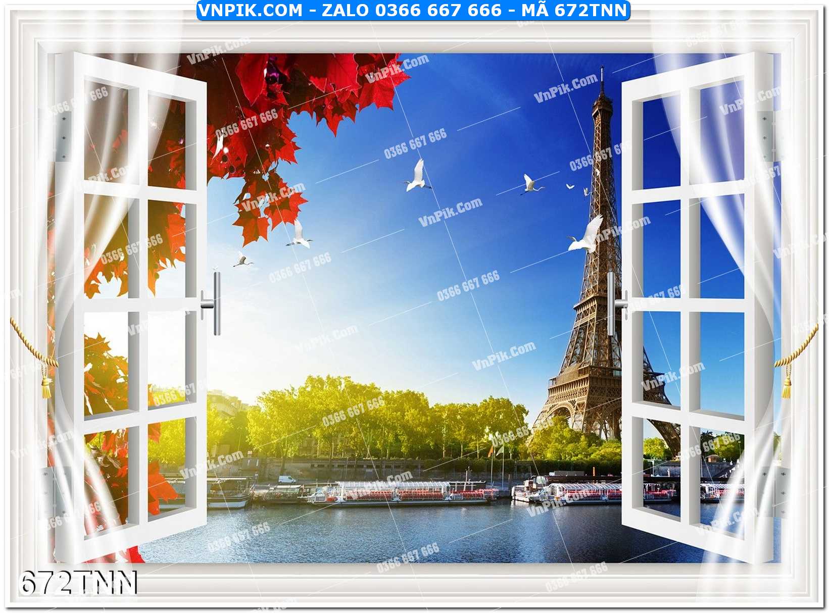 Tranh phong cảnh thiên nhiên mã file 672TNN