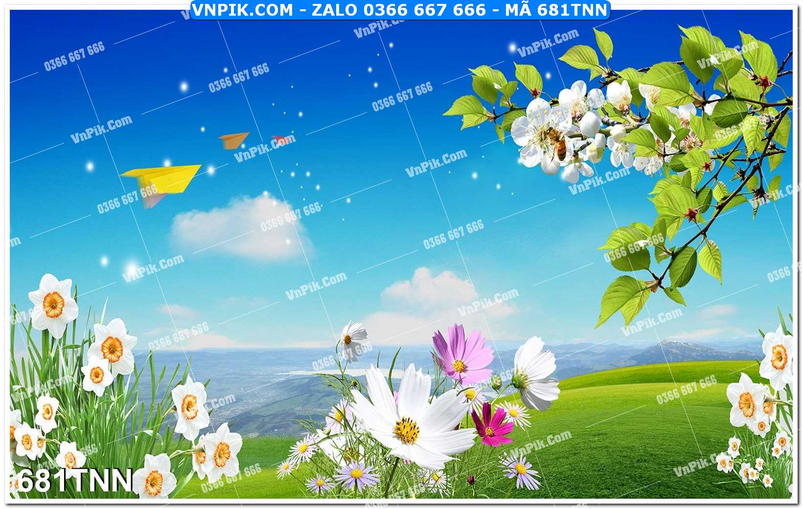 Tranh phong cảnh thiên nhiên mã file 681TNN