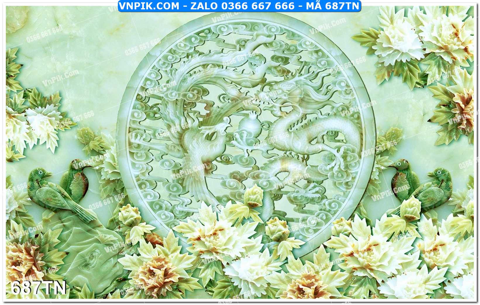 File PSD Vector Tranh giả ngọc phong thủy – Điêu khắc gỗ – Mã file 687TN