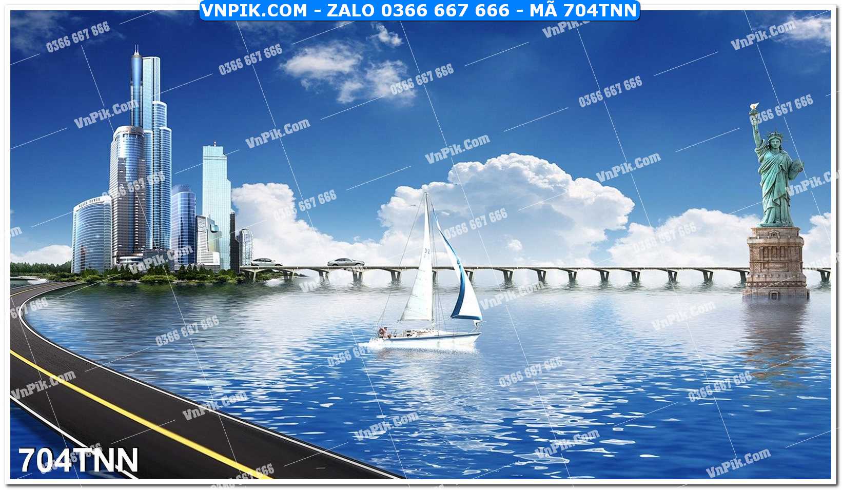 Tranh phong cảnh thiên nhiên mã file 704TNN