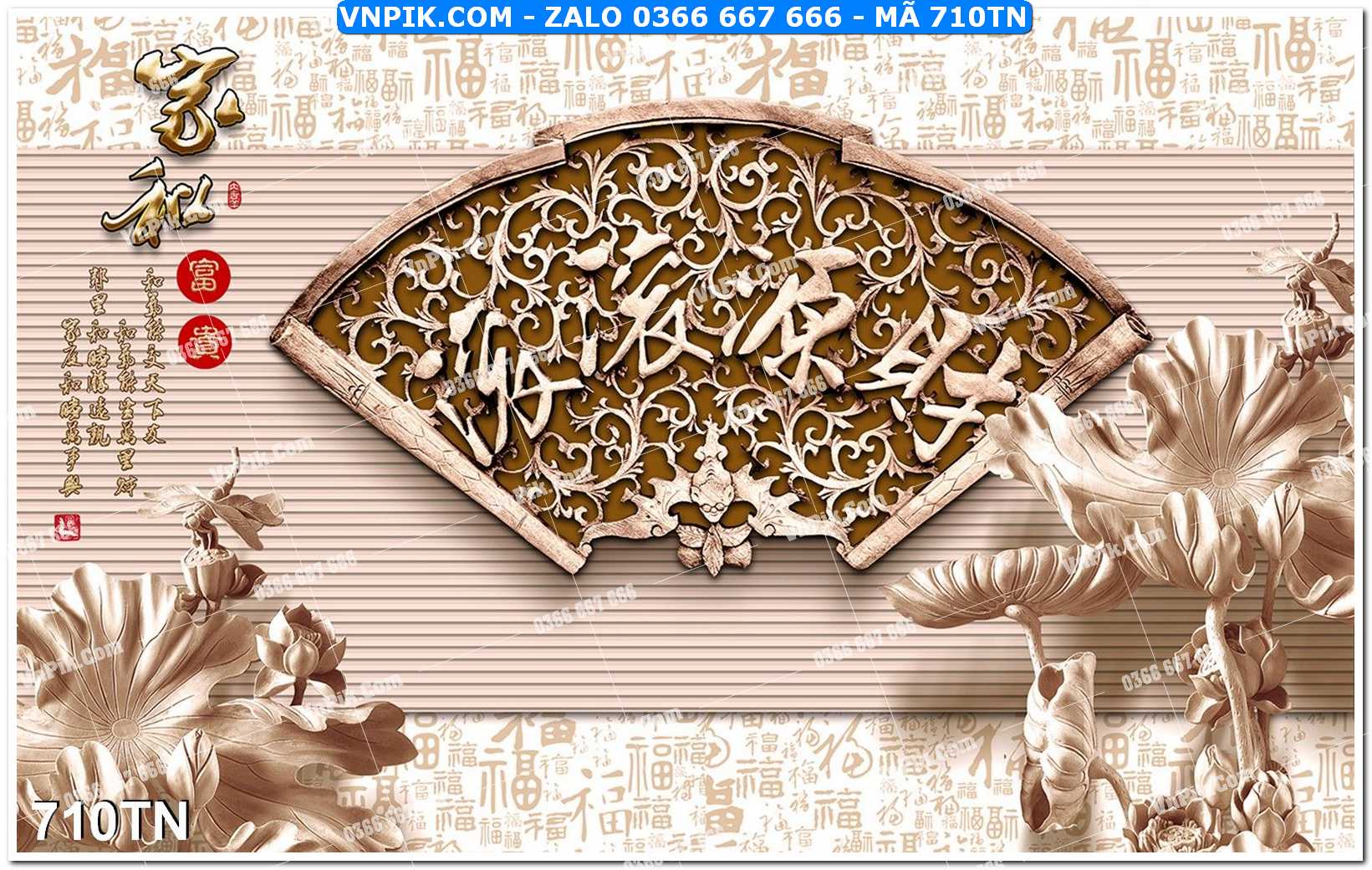 File PSD Vector Tranh giả ngọc phong thủy – Điêu khắc gỗ – Mã file 710TN