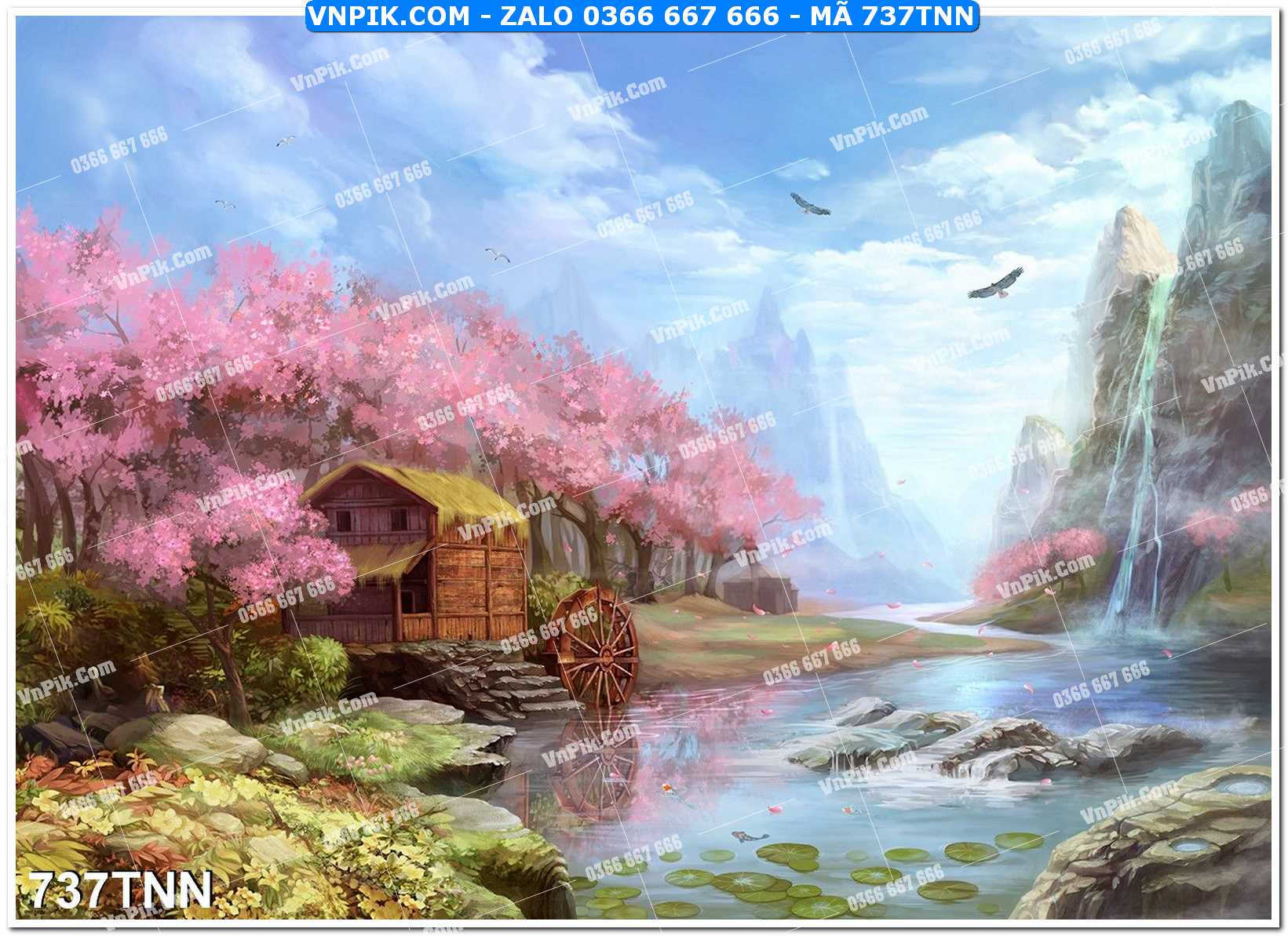 Tranh phong cảnh thiên nhiên mã file 737TNN
