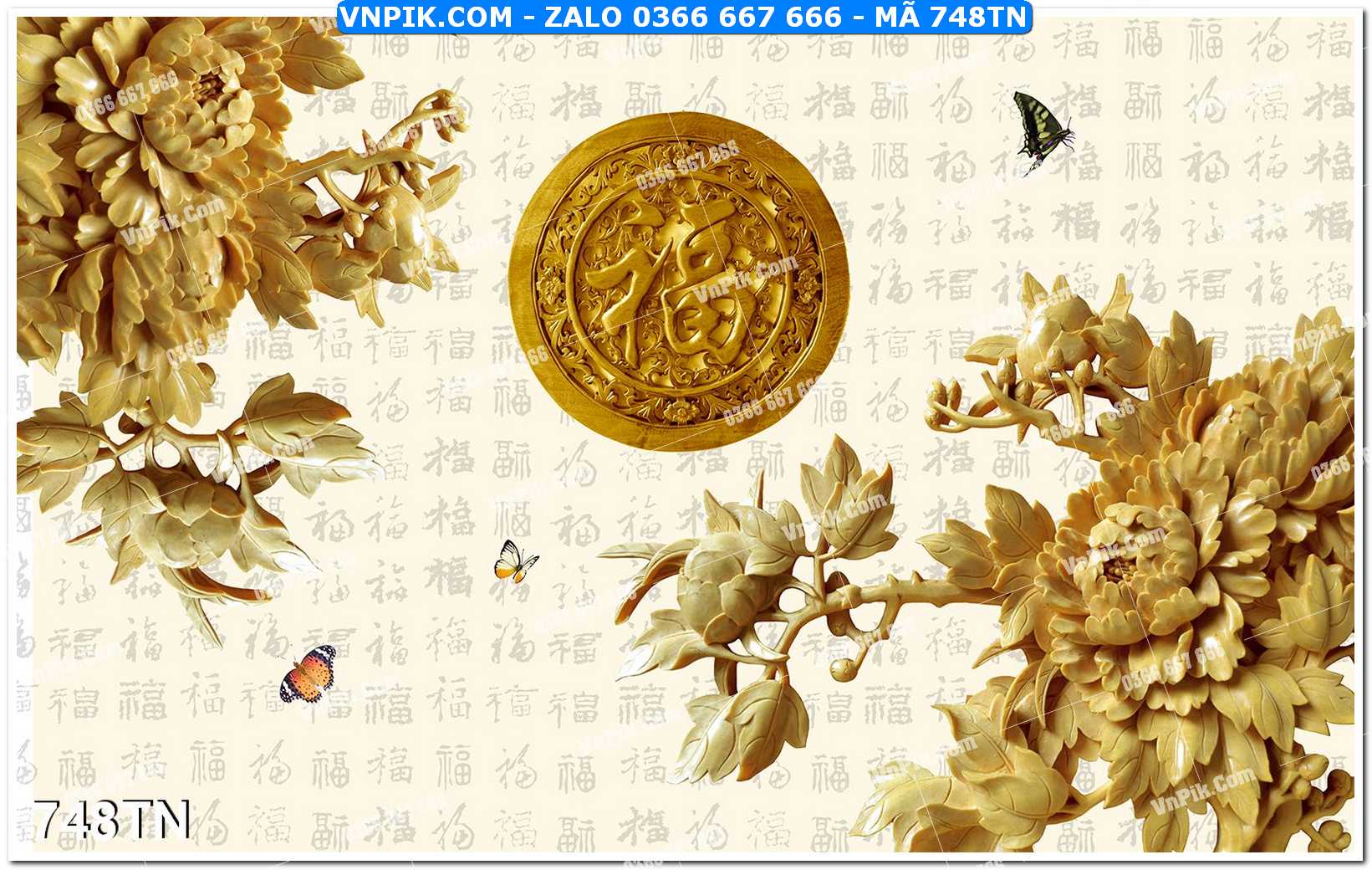 File PSD Vector Tranh giả ngọc phong thủy – Điêu khắc gỗ – Mã file 748TN