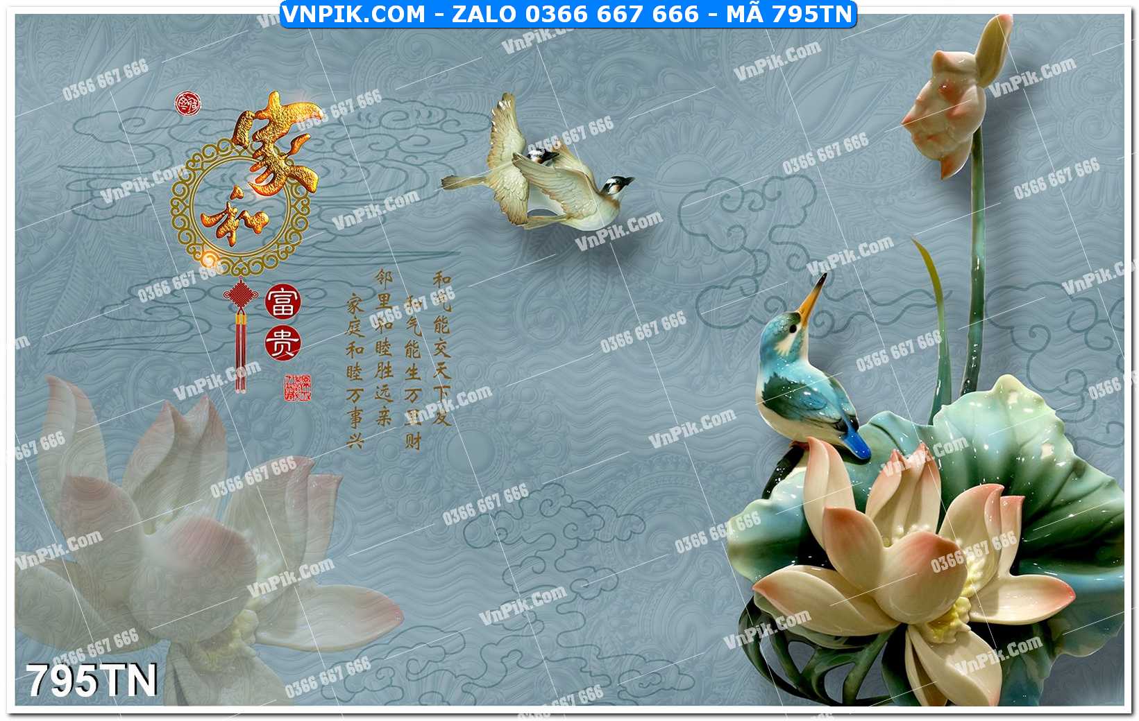 File PSD Vector Tranh giả ngọc phong thủy – Điêu khắc gỗ – Mã file 795TN