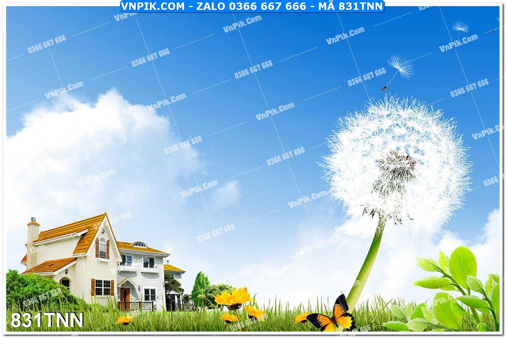 Tranh phong cảnh thiên nhiên mã file 831TNN
