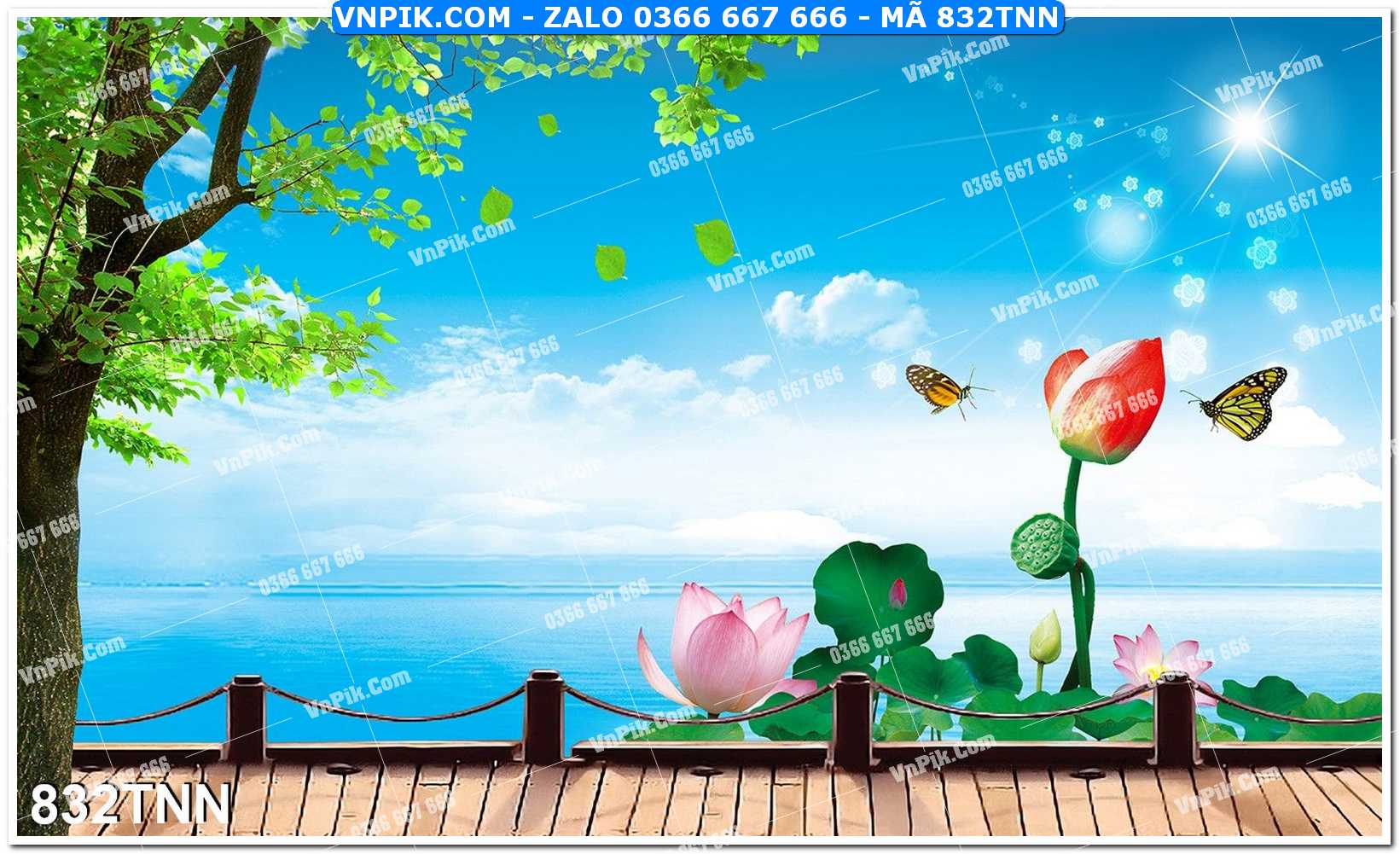 Tranh phong cảnh thiên nhiên mã file 832TNN