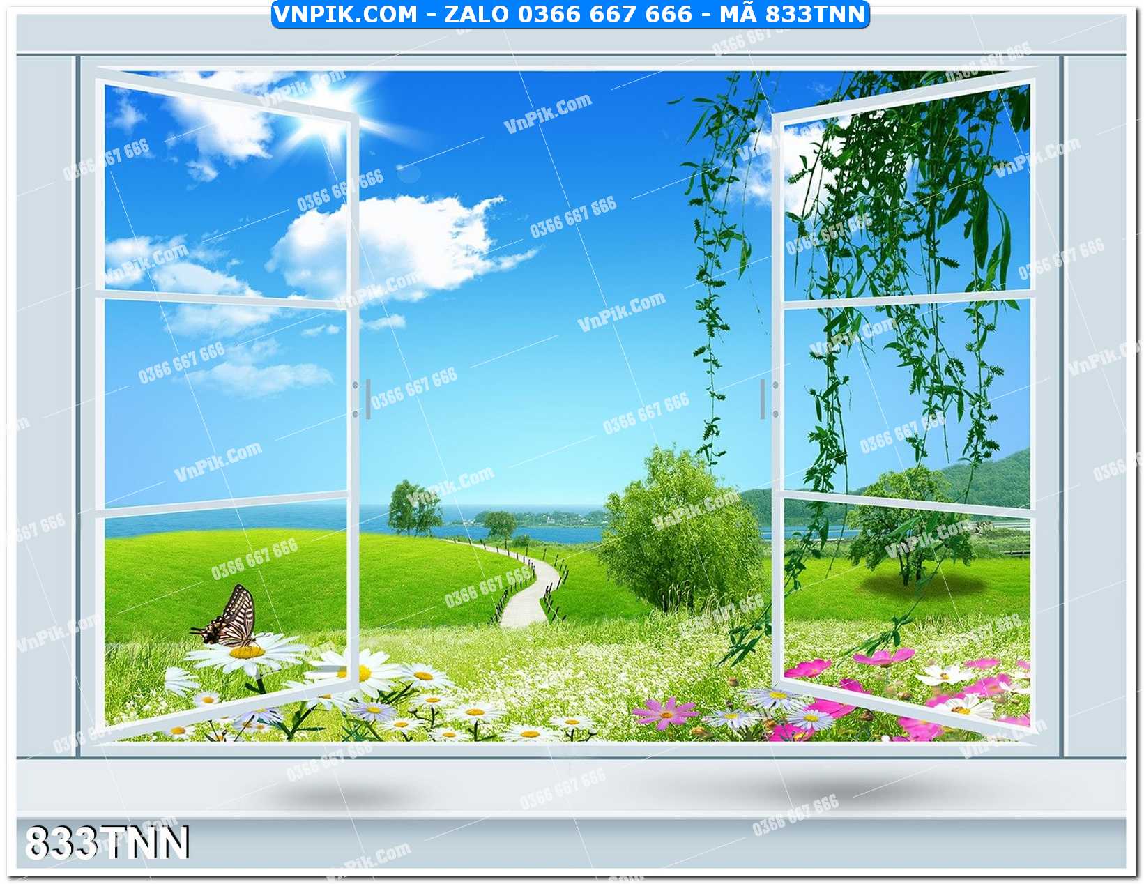 Tranh phong cảnh thiên nhiên mã file 833TNN