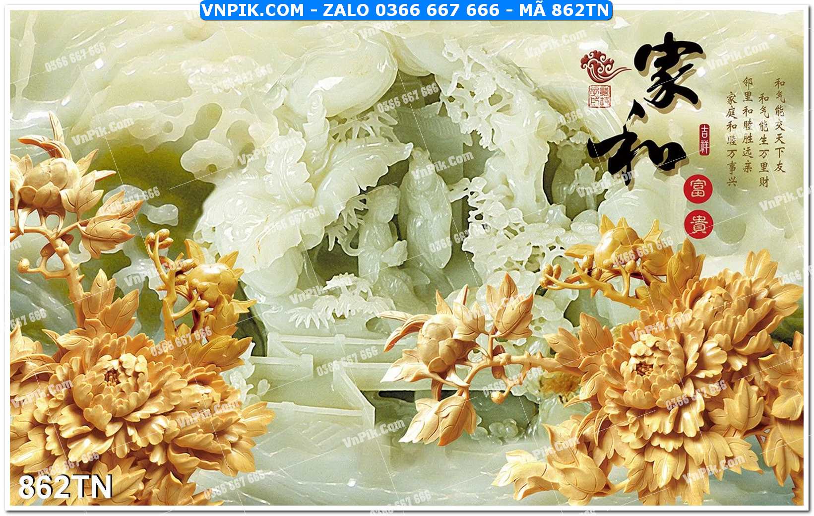File PSD Vector Tranh giả ngọc phong thủy – Điêu khắc gỗ – Mã file 862TN