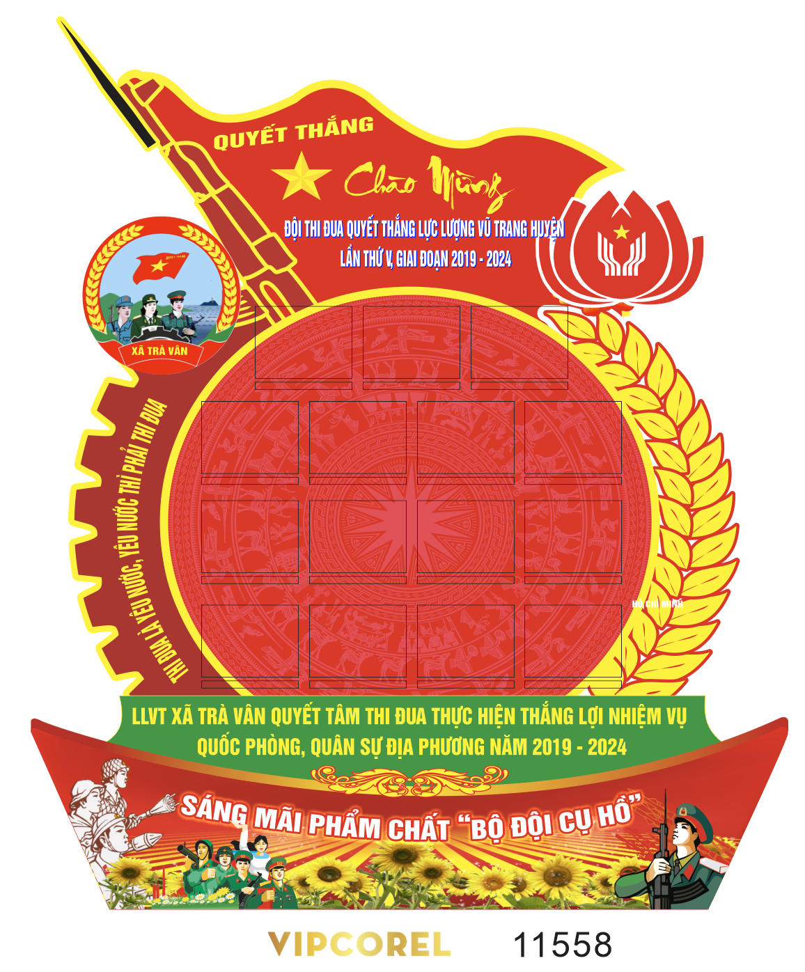 Báo tường chào mừng lực lượng Vũ Trang vector #3