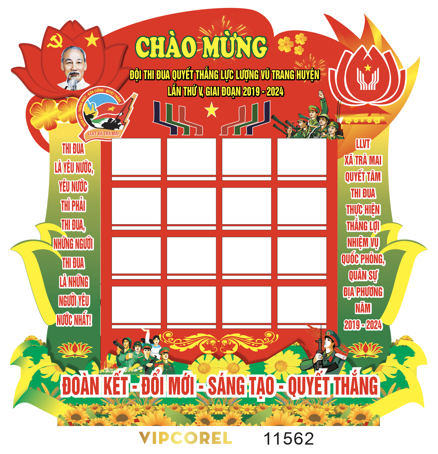 Báo tường chào mừng lực lượng Vũ Trang vector #7