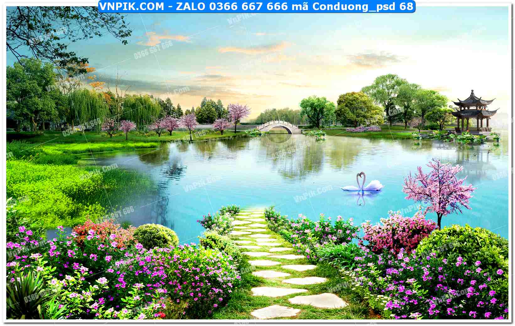 Mẫu tranh con đường file tranh treo tường mã file Conduong_psd 68