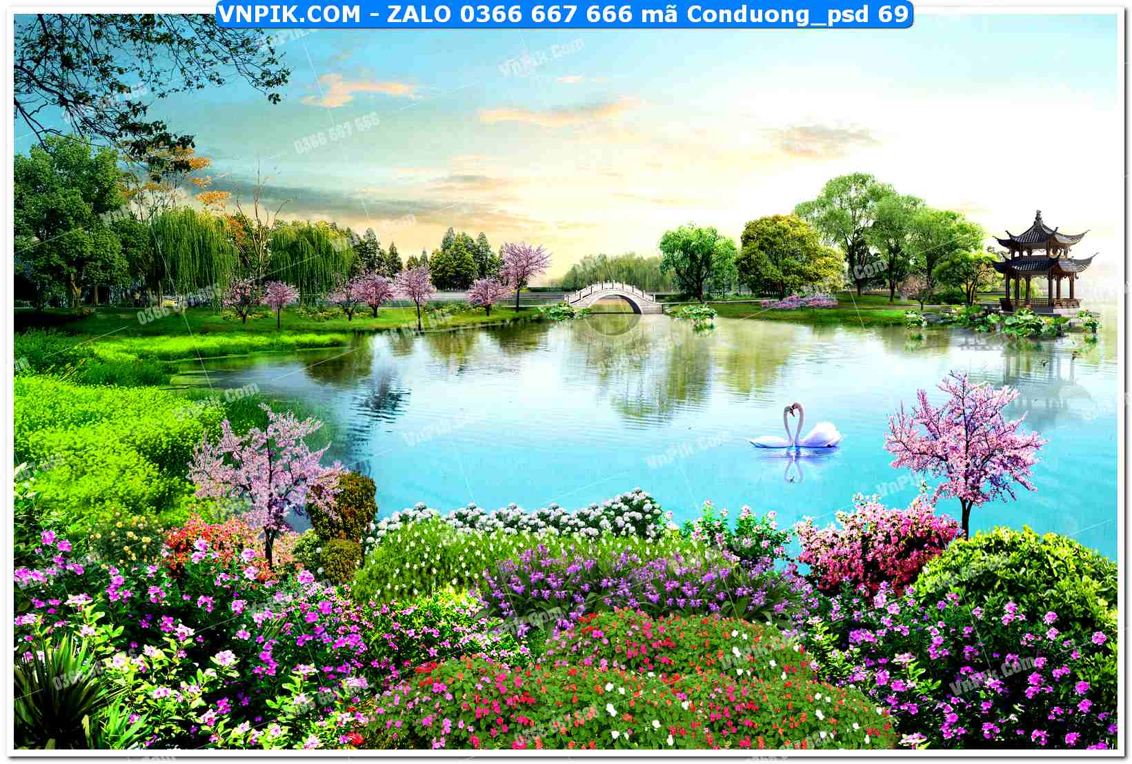Mẫu tranh con đường file tranh treo tường mã file Conduong_psd 69