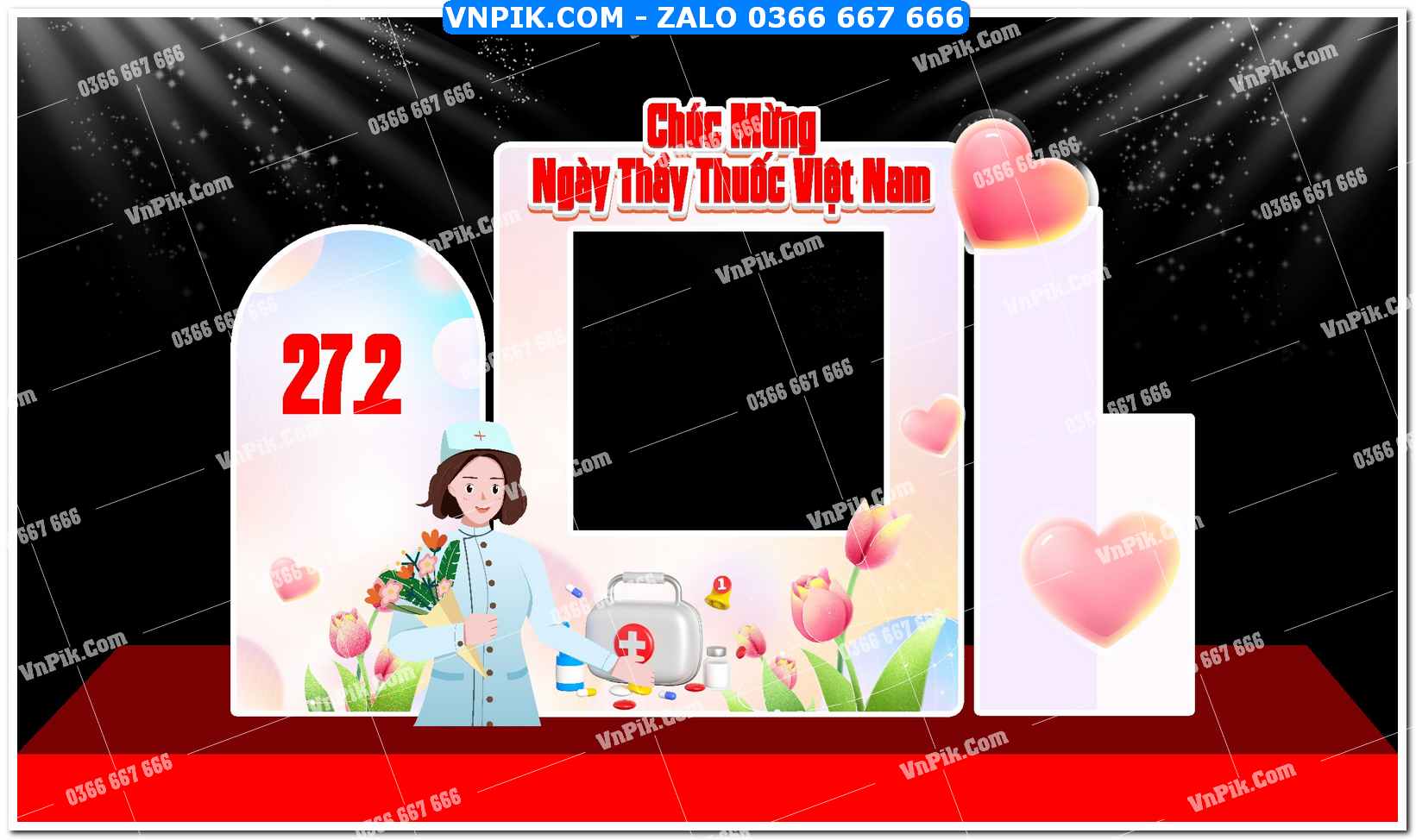 Mẫu decor chụp ảnh chúc mừng ngày thầy thuốc việt nam (13)