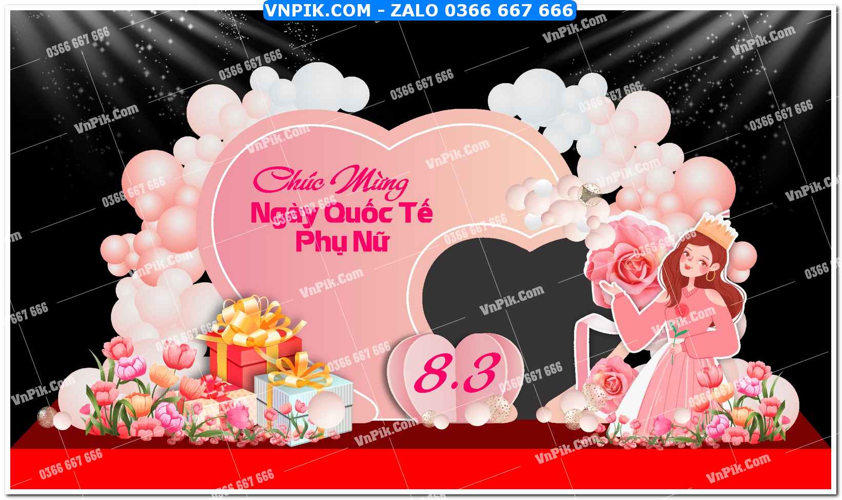 Mẫu decor chụp hình ngày quốc tế phụ nữ 8 tháng 3 đẹp (10)