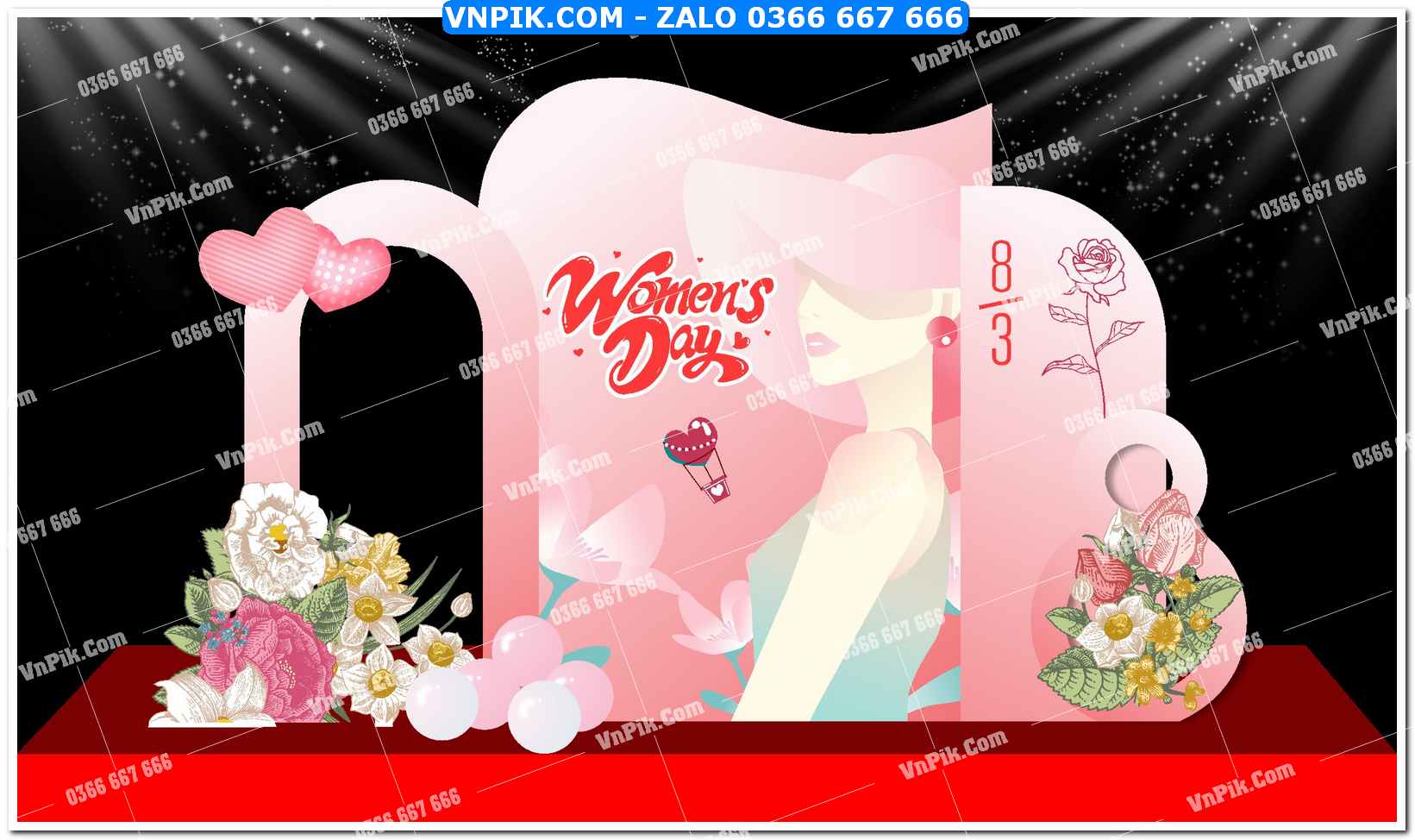 Mẫu decor chụp hình ngày quốc tế phụ nữ 8 tháng 3 đẹp (4)