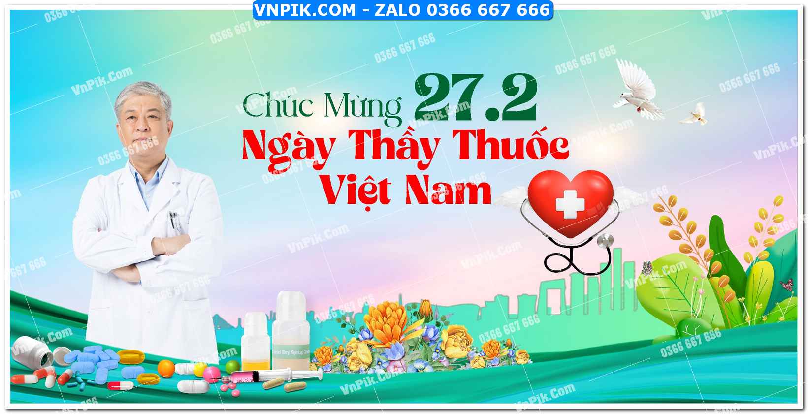 Mẫu phông nền chúc mừng ngày thầy thuốc việt nam (5)