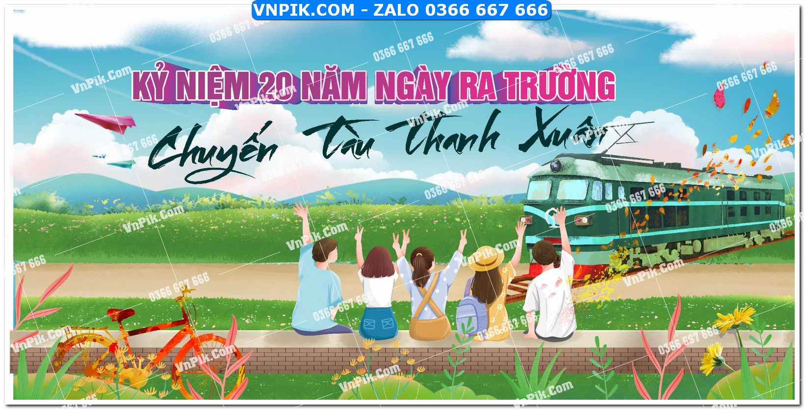 Mẫu phông nền họp lớp kỷ yếu file corel vector (4)