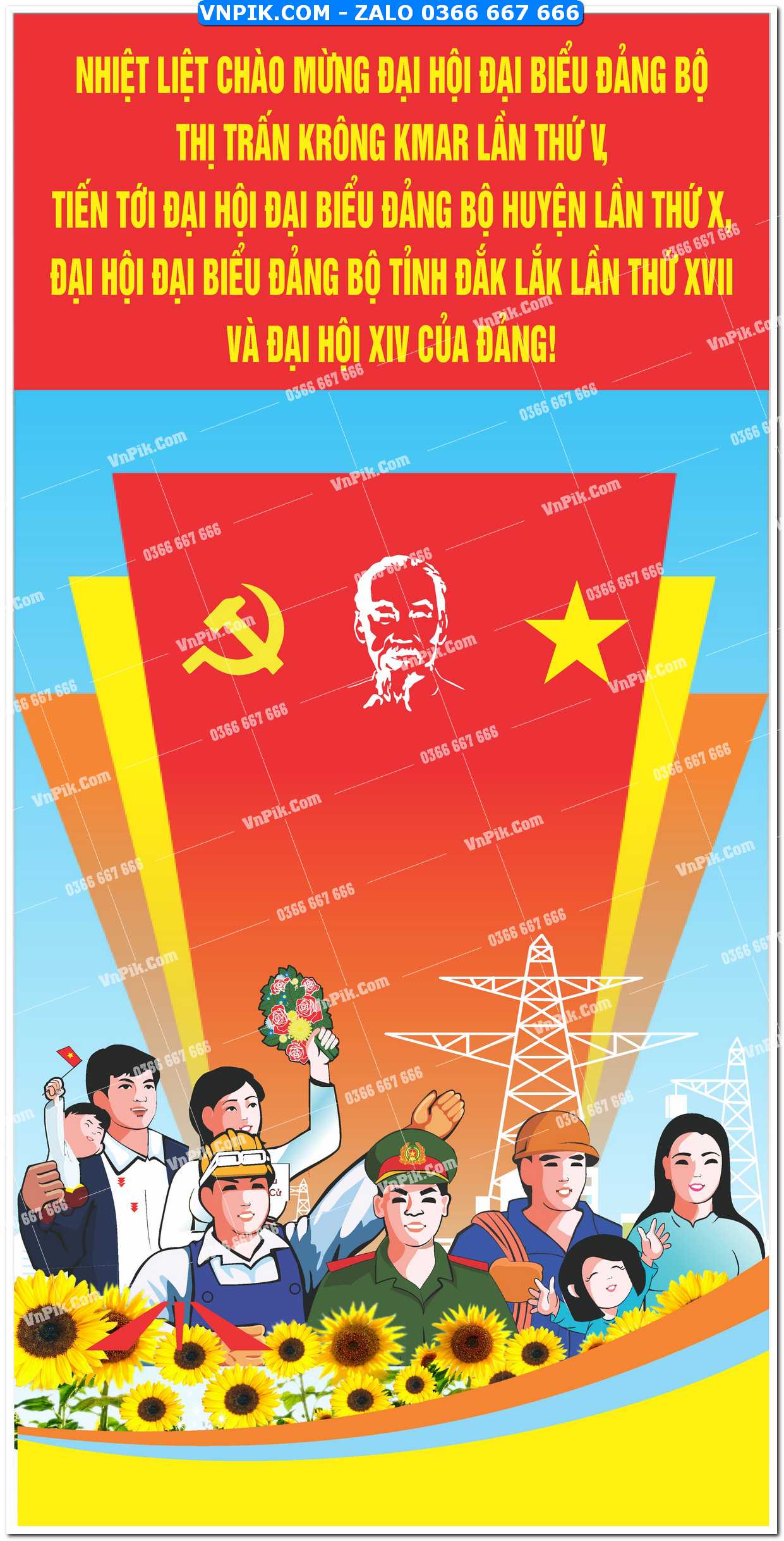 Pano chào mừng đại hội đảng file corel cdr (2)