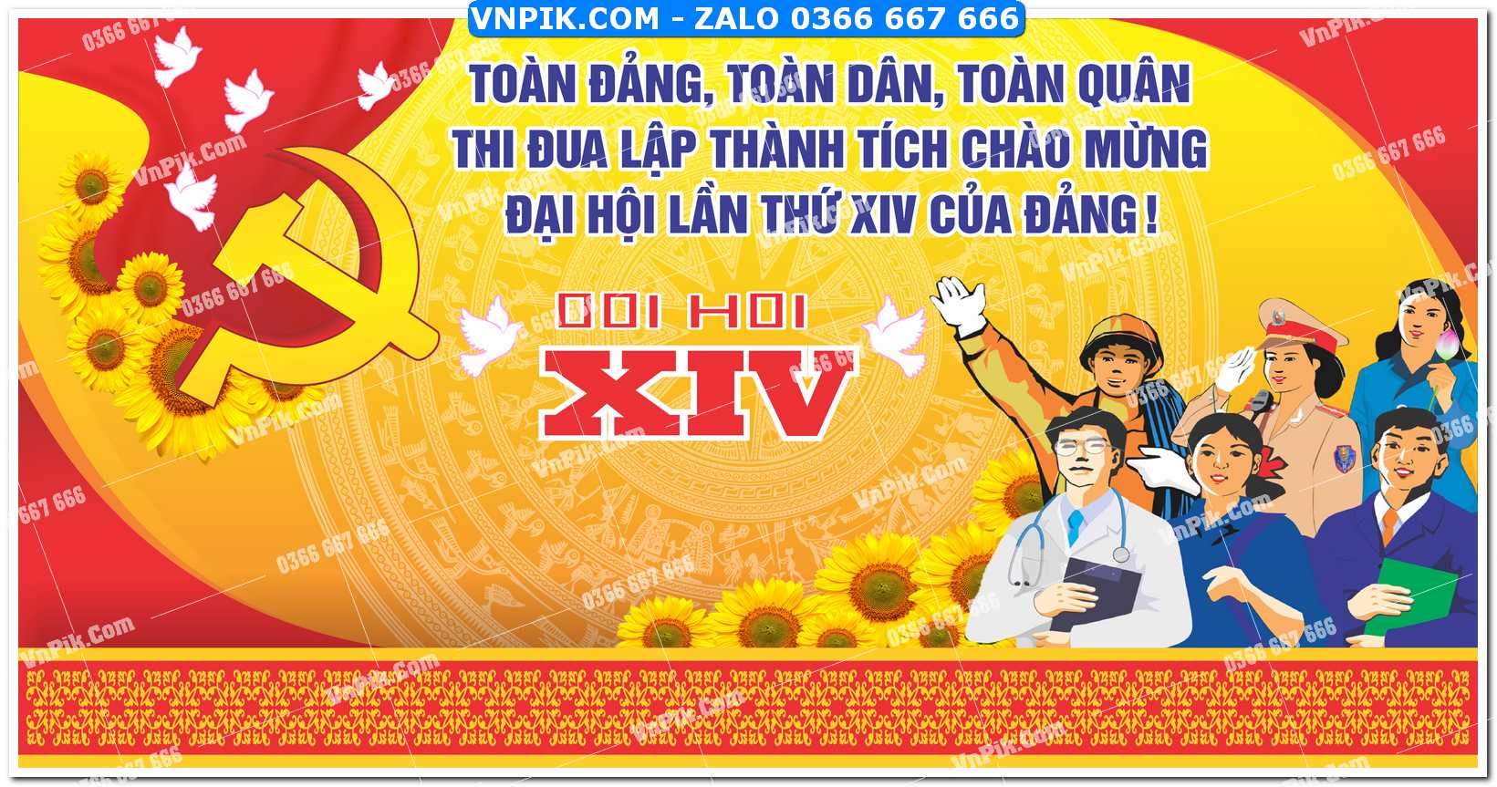 Pano chào mừng đại hội đảng file corel cdr (24)