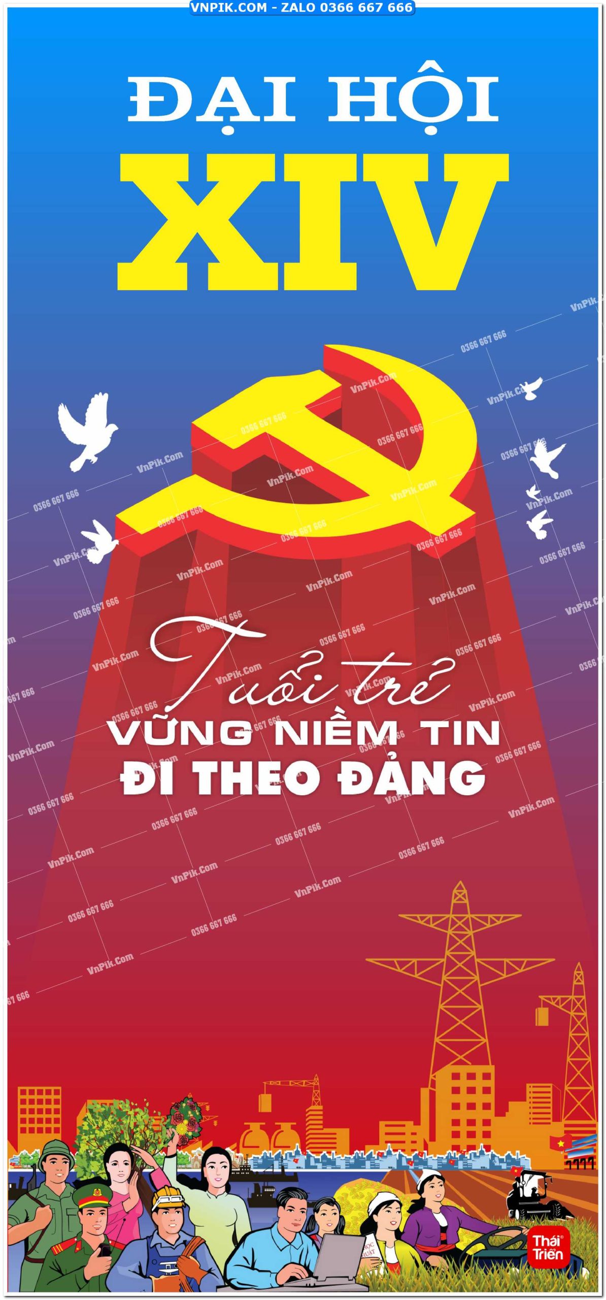 Pano chào mừng đại hội đảng file corel cdr (29)