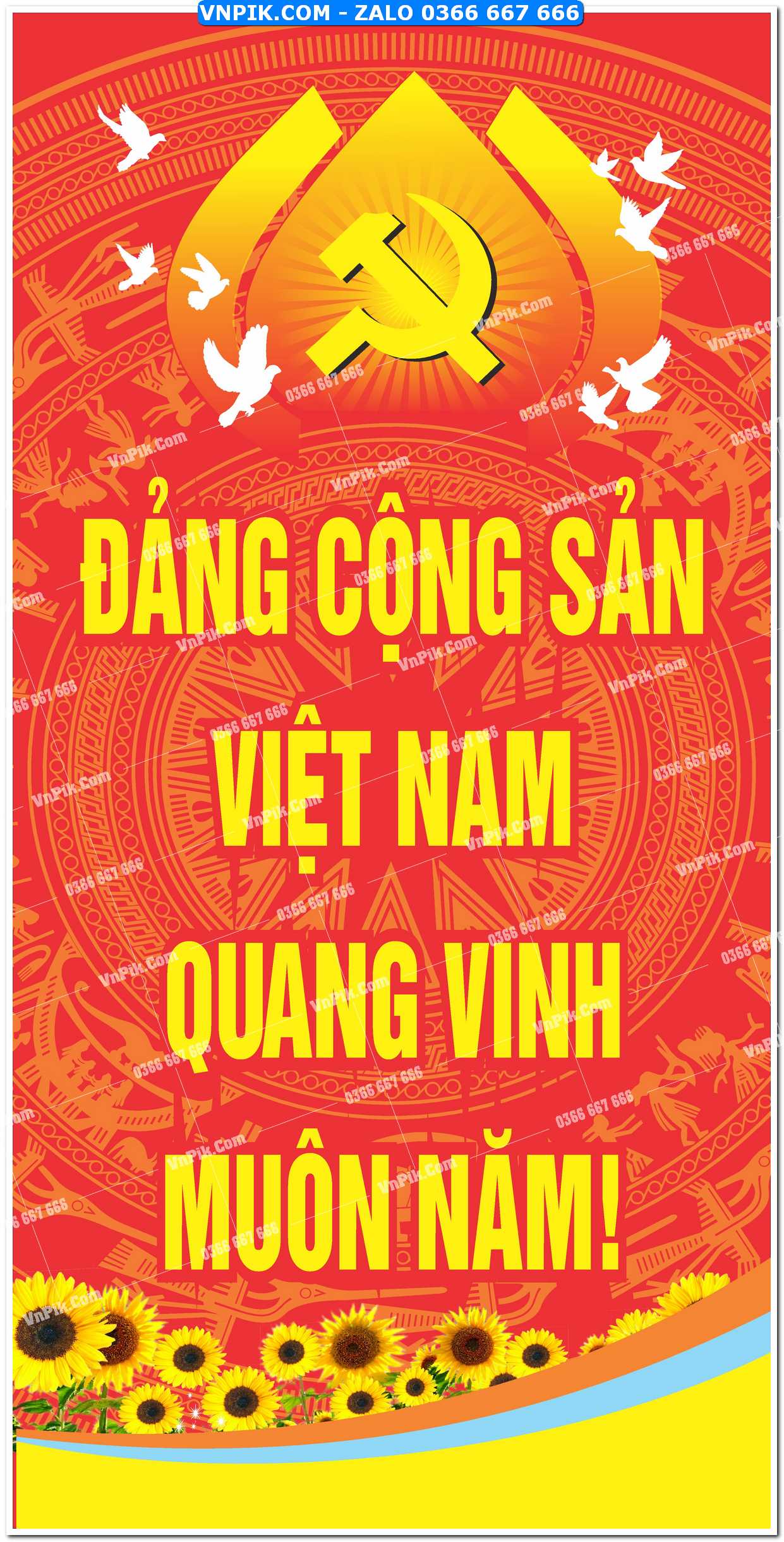 Pano chào mừng đại hội đảng file corel cdr (5)