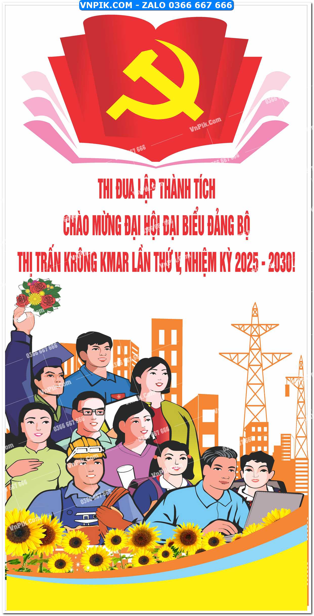 Pano chào mừng đại hội đảng file corel cdr (8)