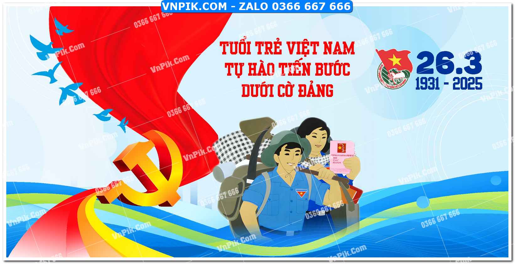 Phông nền ngày thành lập đoàn thanh niên cộng sản hồ chí minh (3)