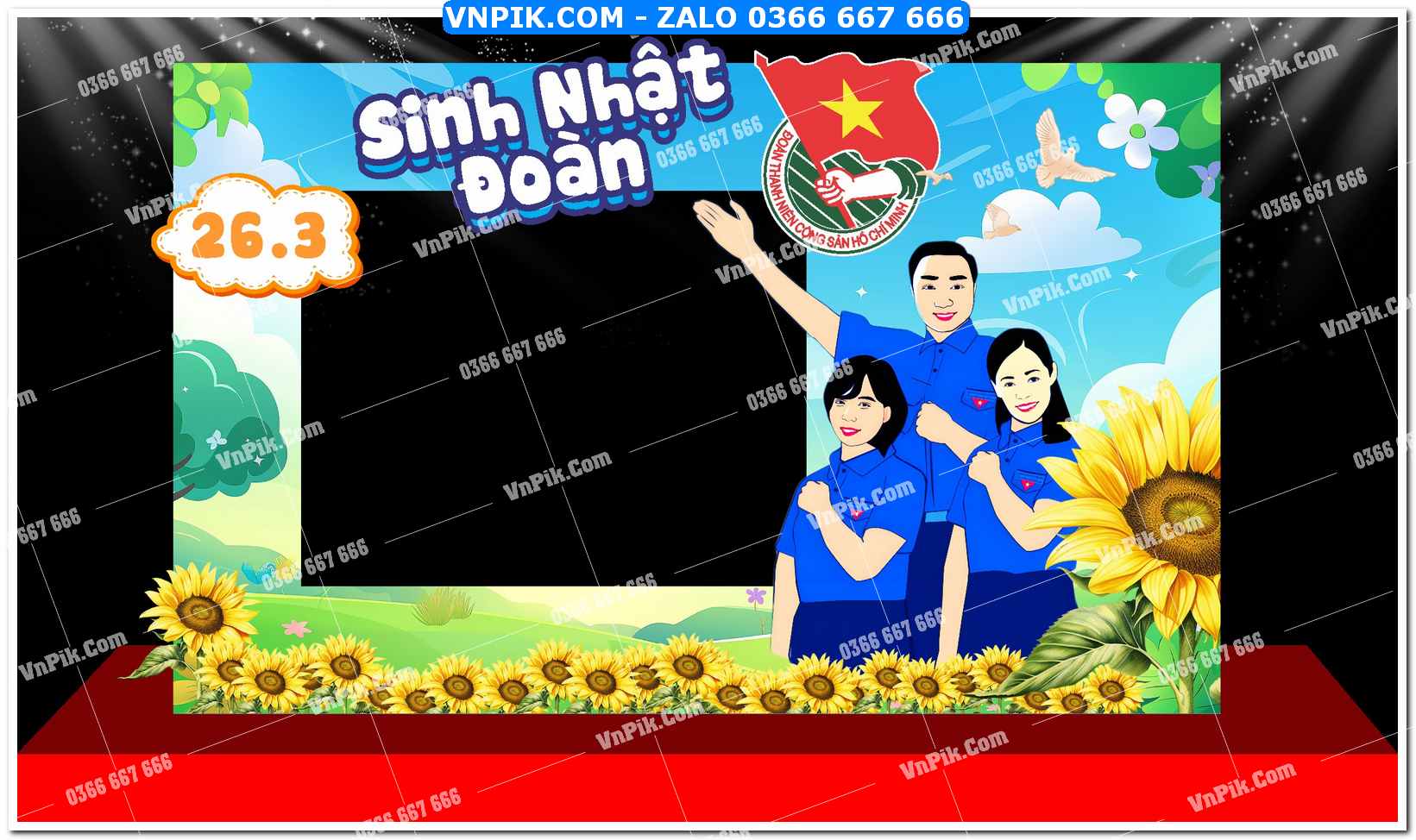 Phông nền ngày thành lập đoàn thanh niên cộng sản hồ chí minh (8)