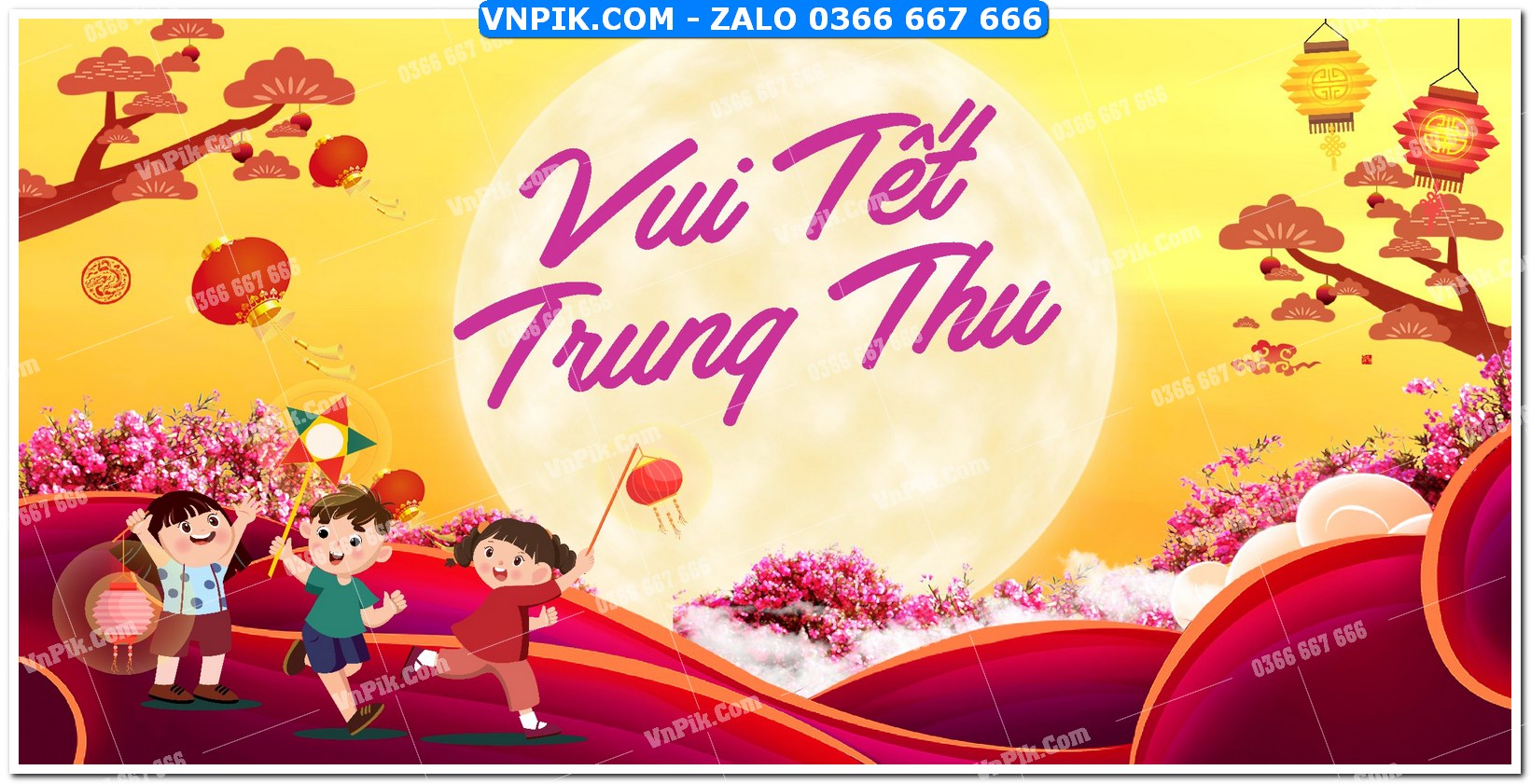 Phông nền trung thu – Vui hội trăng rằm (1)