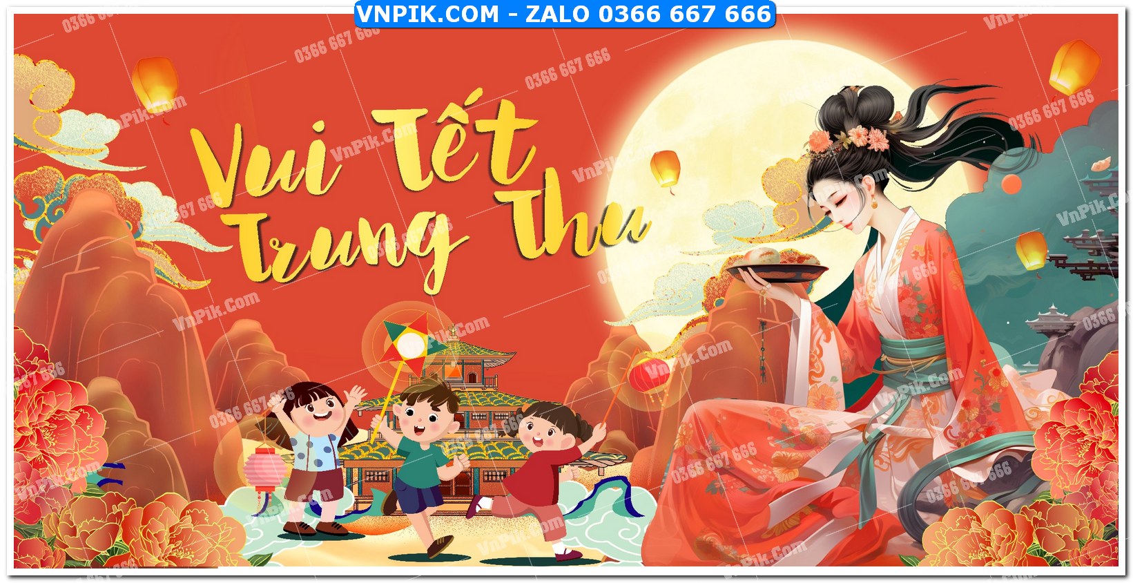 Phông nền trung thu – Vui hội trăng rằm (5)