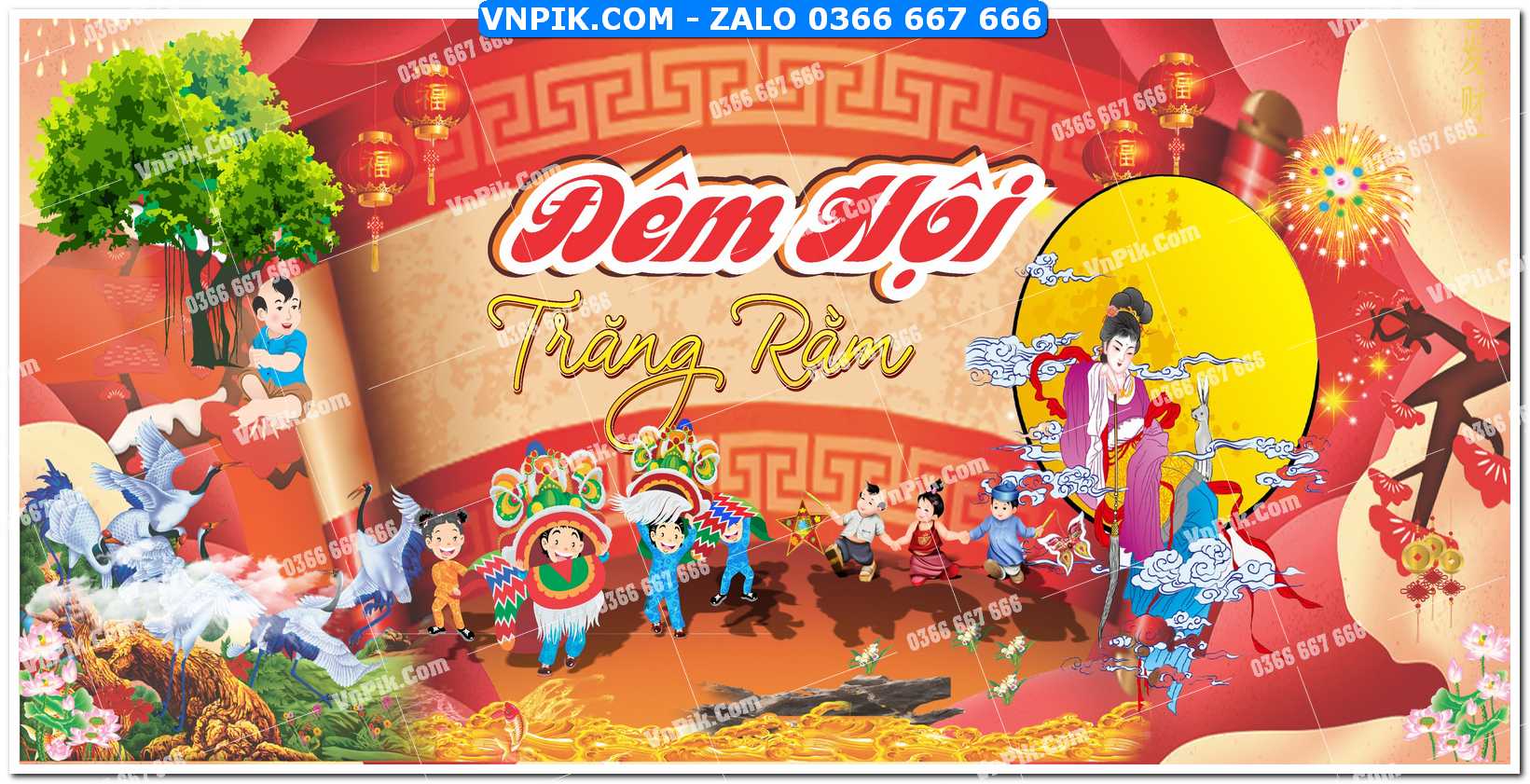 Phông nền trung thu – Vui hội trăng rằm (180)