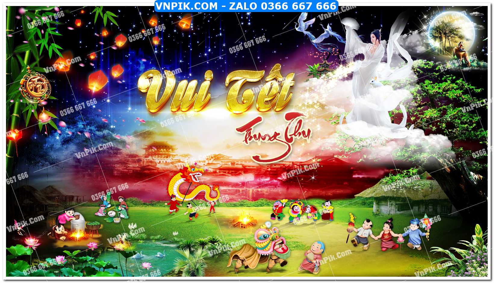 Phông nền trung thu – Vui hội trăng rằm (199)
