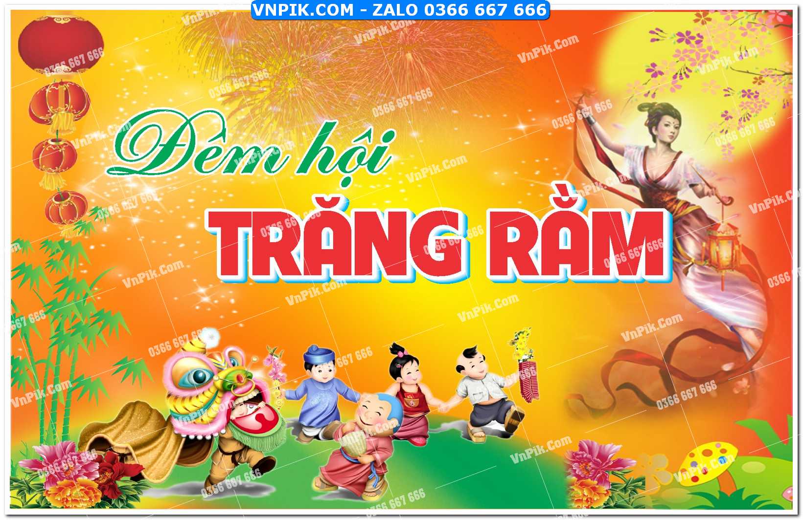 Phông nền trung thu – Vui hội trăng rằm (205)