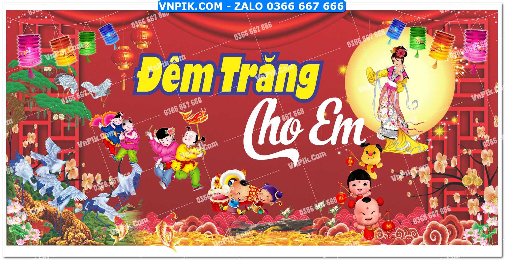 Phông nền trung thu – Vui hội trăng rằm (217)