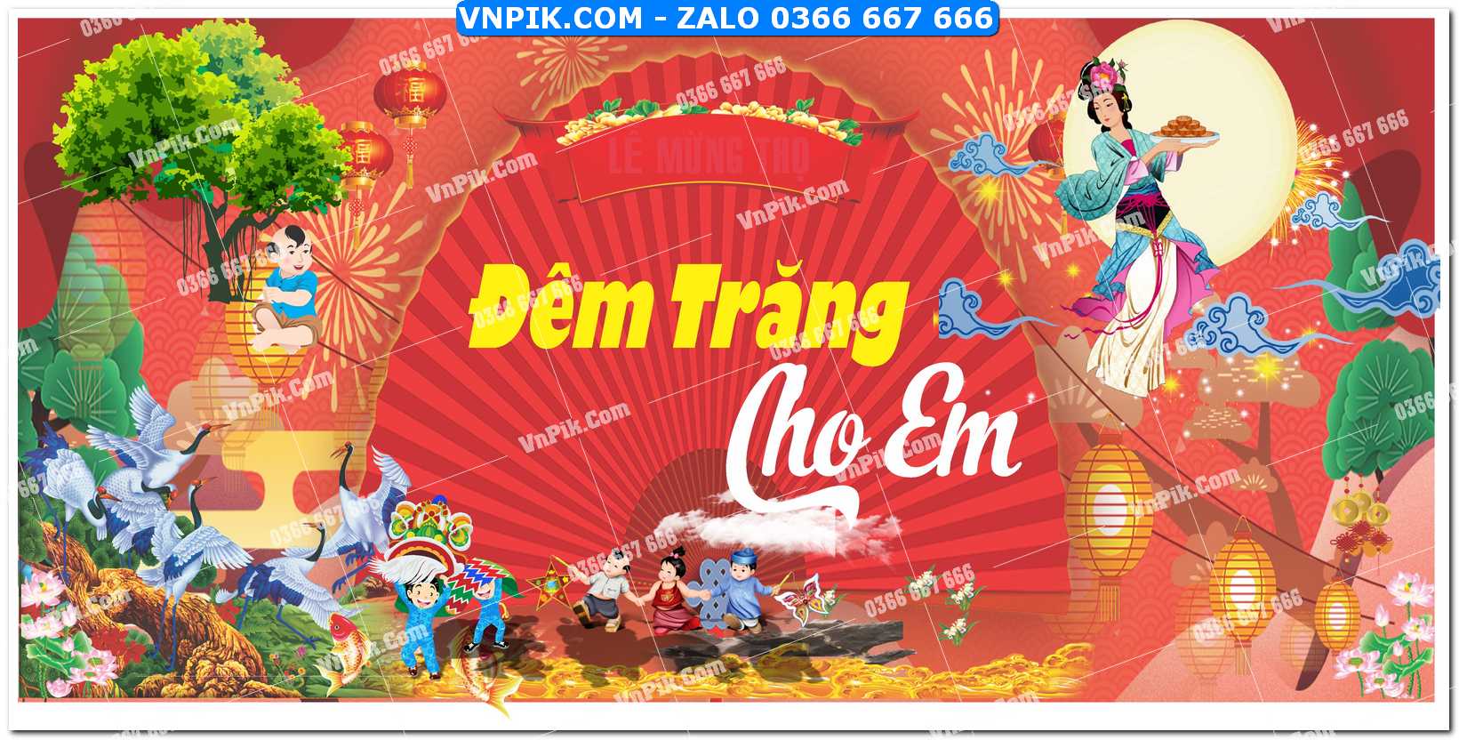 Phông nền trung thu – Vui hội trăng rằm (219)