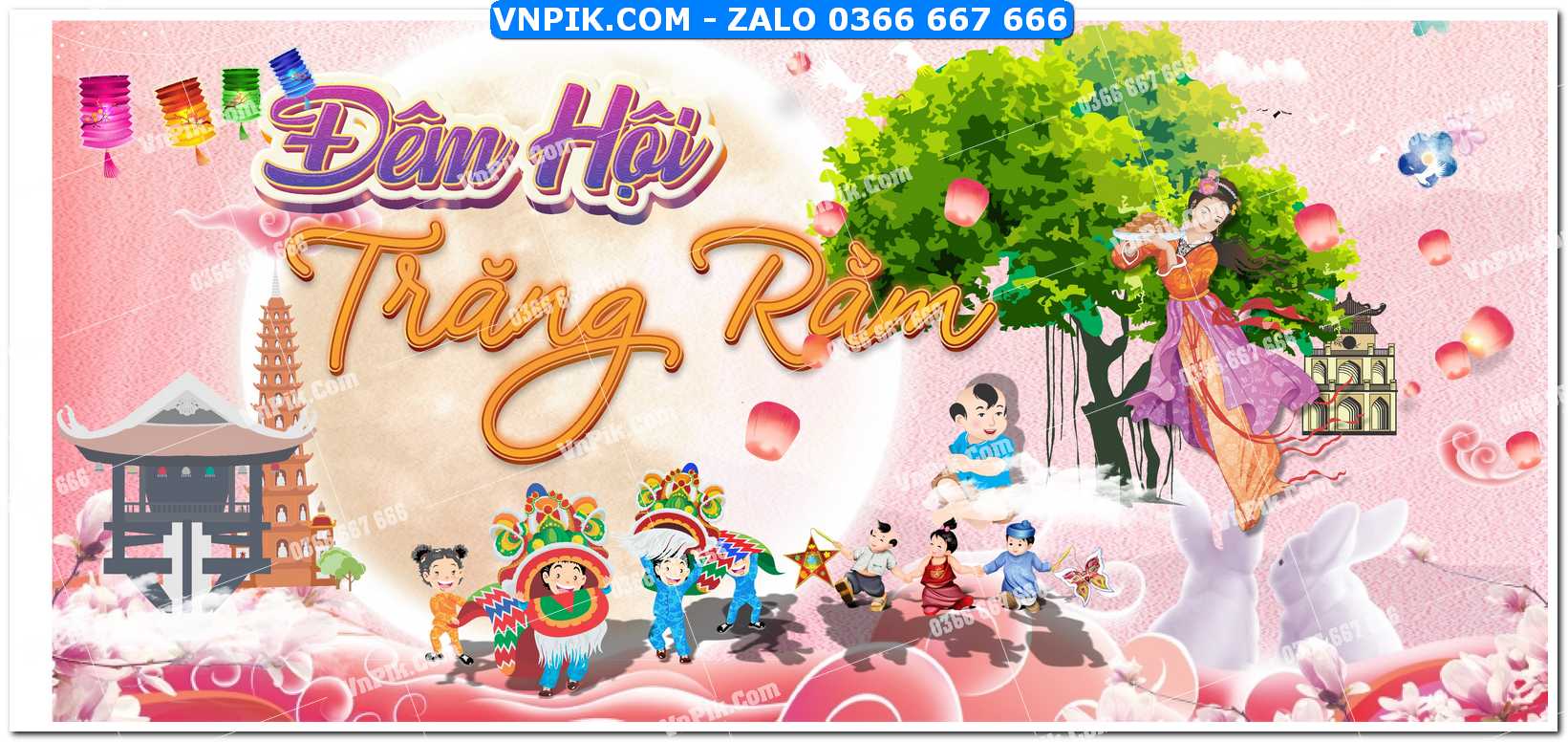 Phông nền trung thu – Vui hội trăng rằm (220)