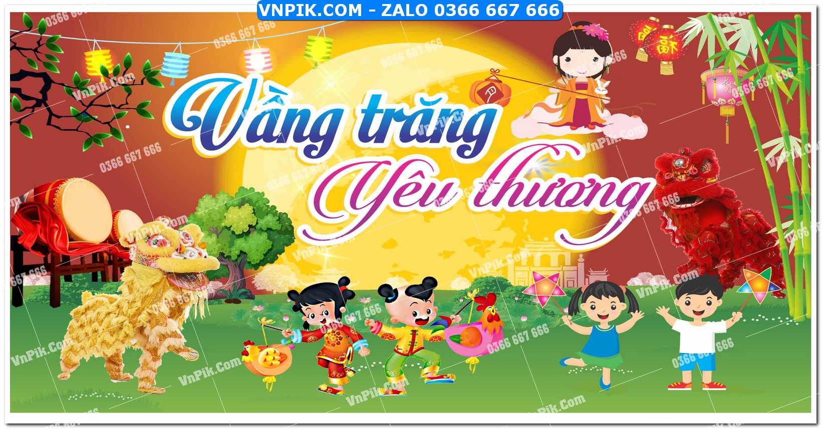 Phông nền trung thu – Vui hội trăng rằm (227)