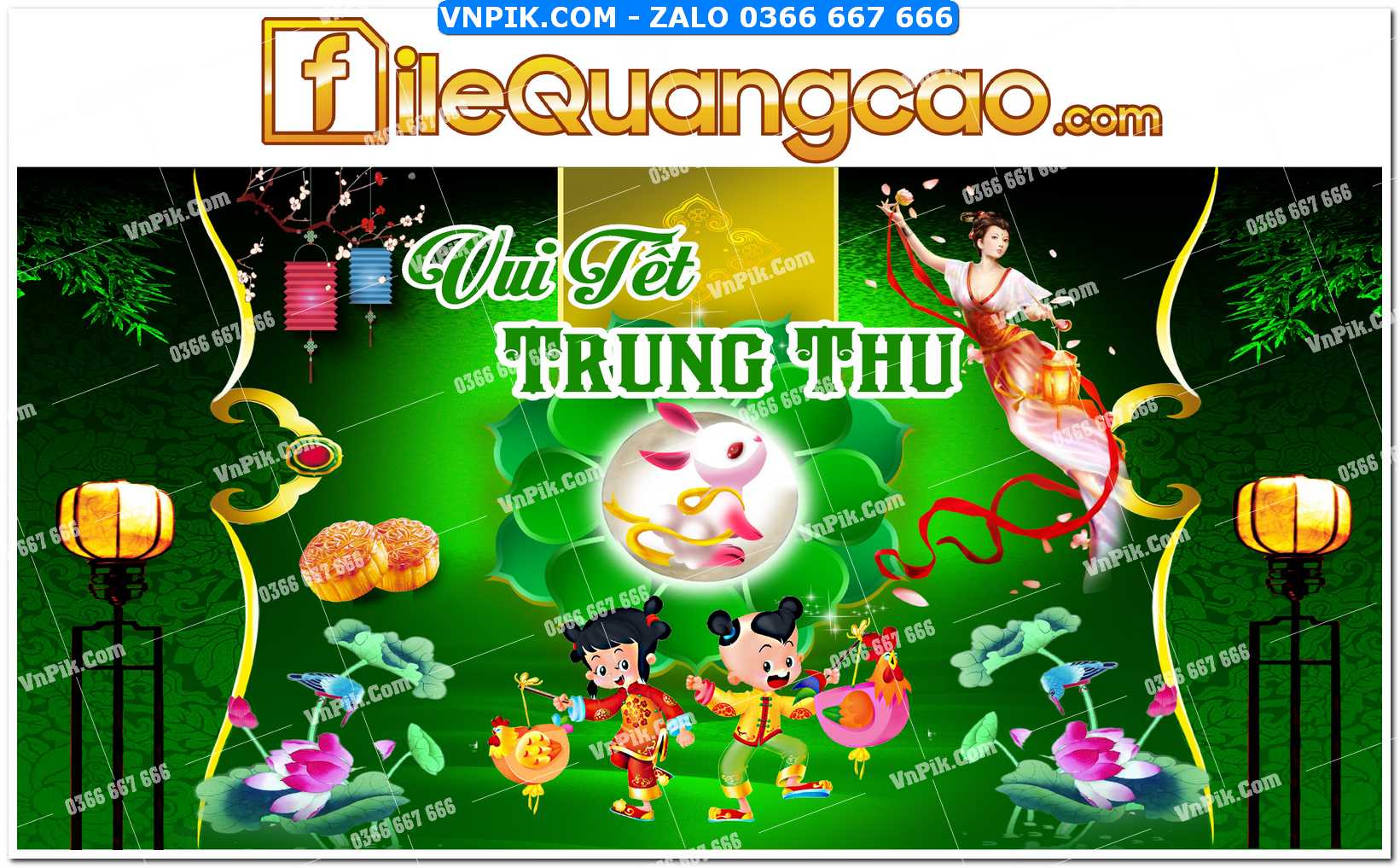 Phông nền trung thu – Vui hội trăng rằm (232)