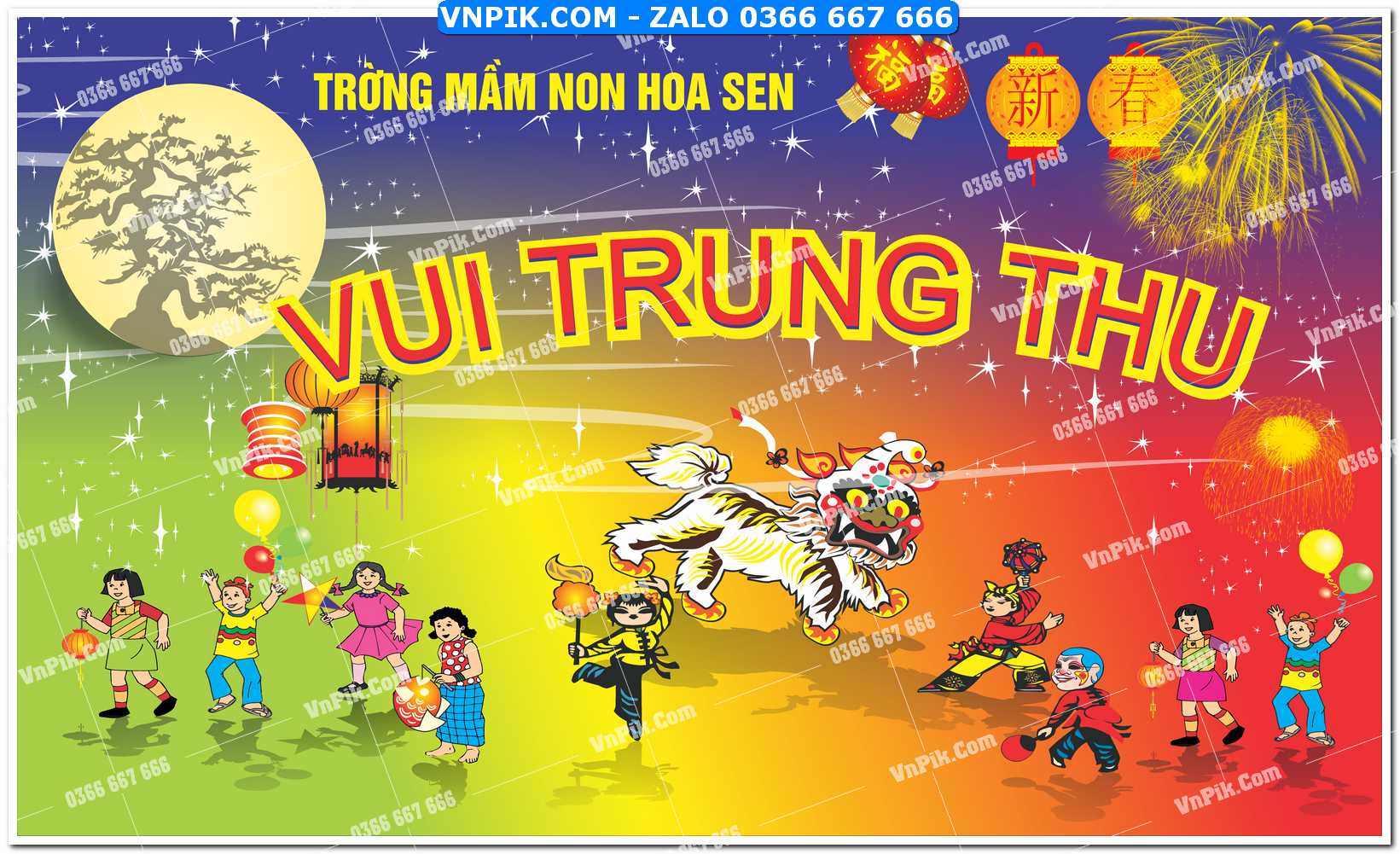Phông nền trung thu – Vui hội trăng rằm (233)