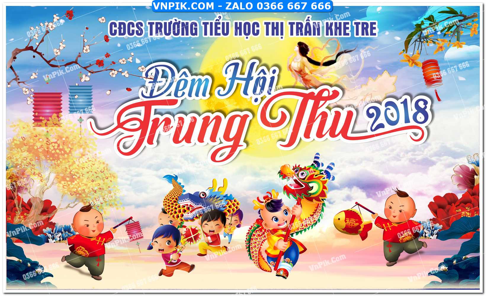 Phông nền trung thu – Vui hội trăng rằm (235)