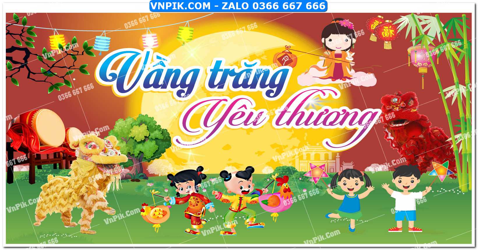 Phông nền trung thu – Vui hội trăng rằm (239)