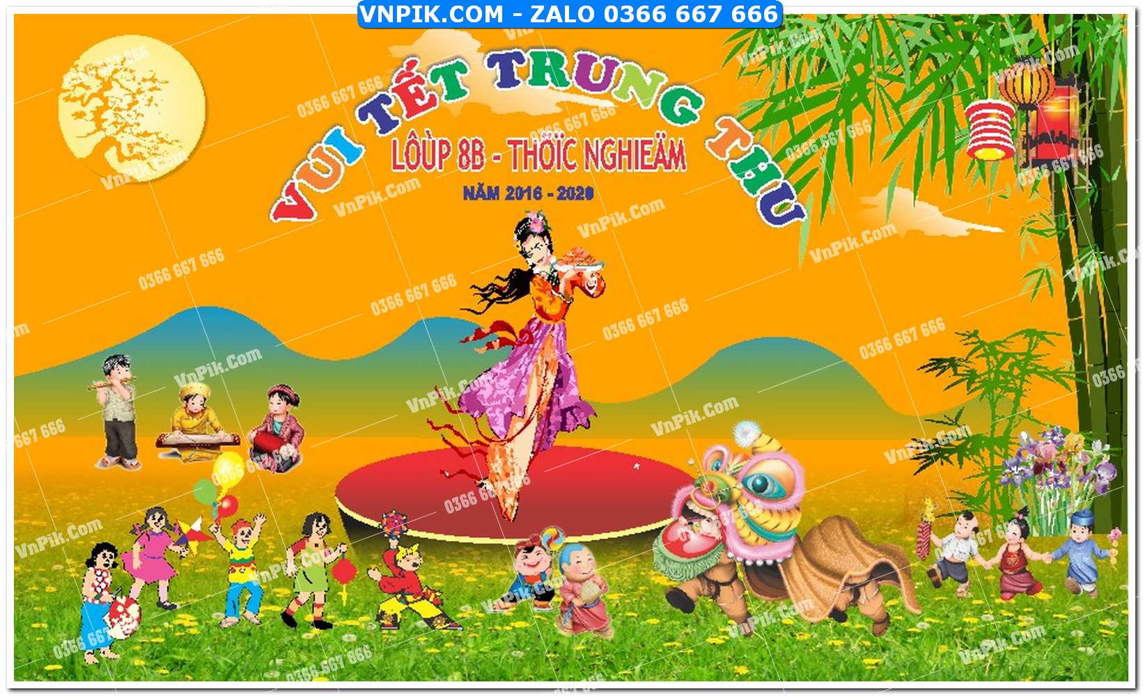 Phông nền trung thu – Vui hội trăng rằm (262)