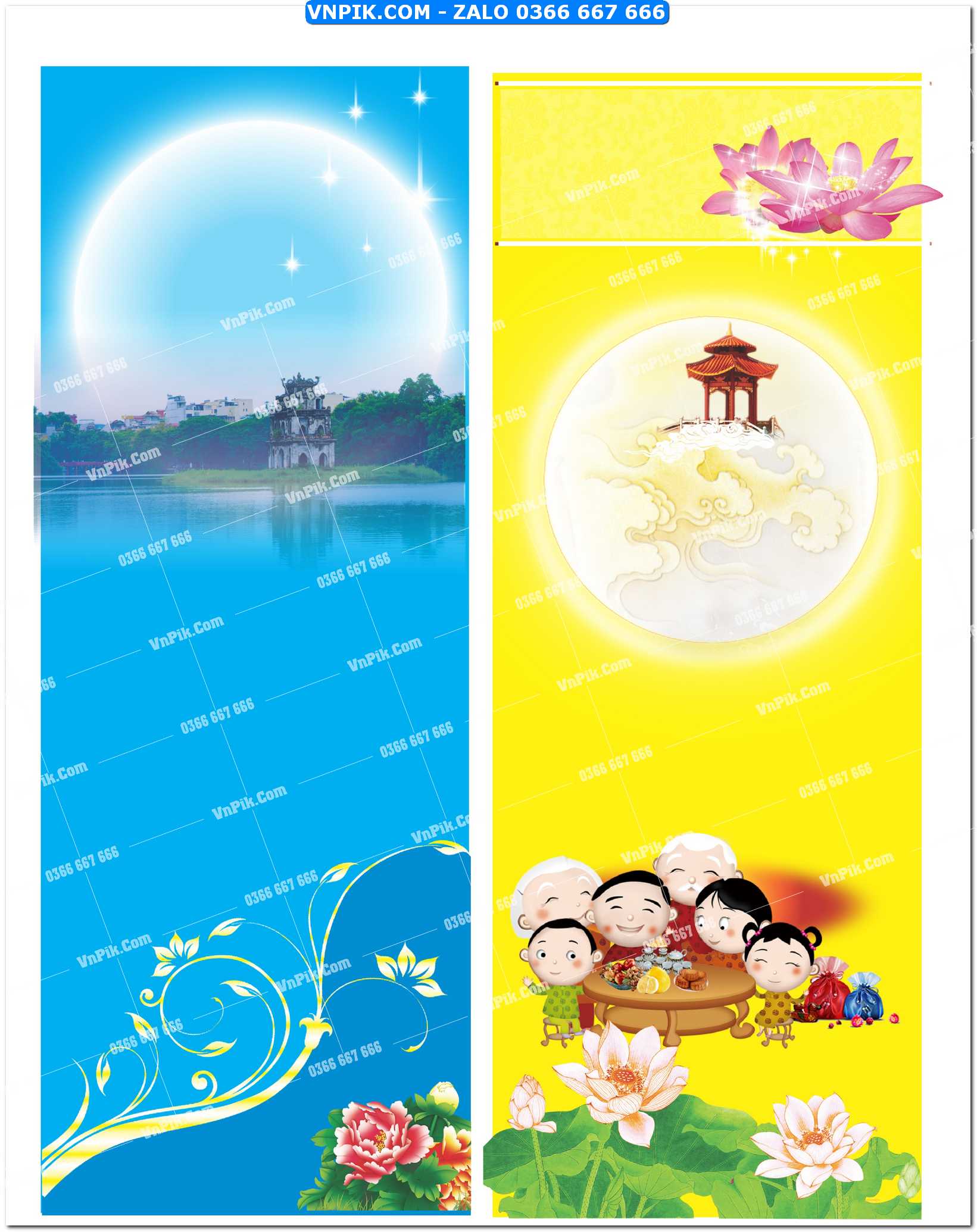 Phông nền trung thu – Vui hội trăng rằm (270)