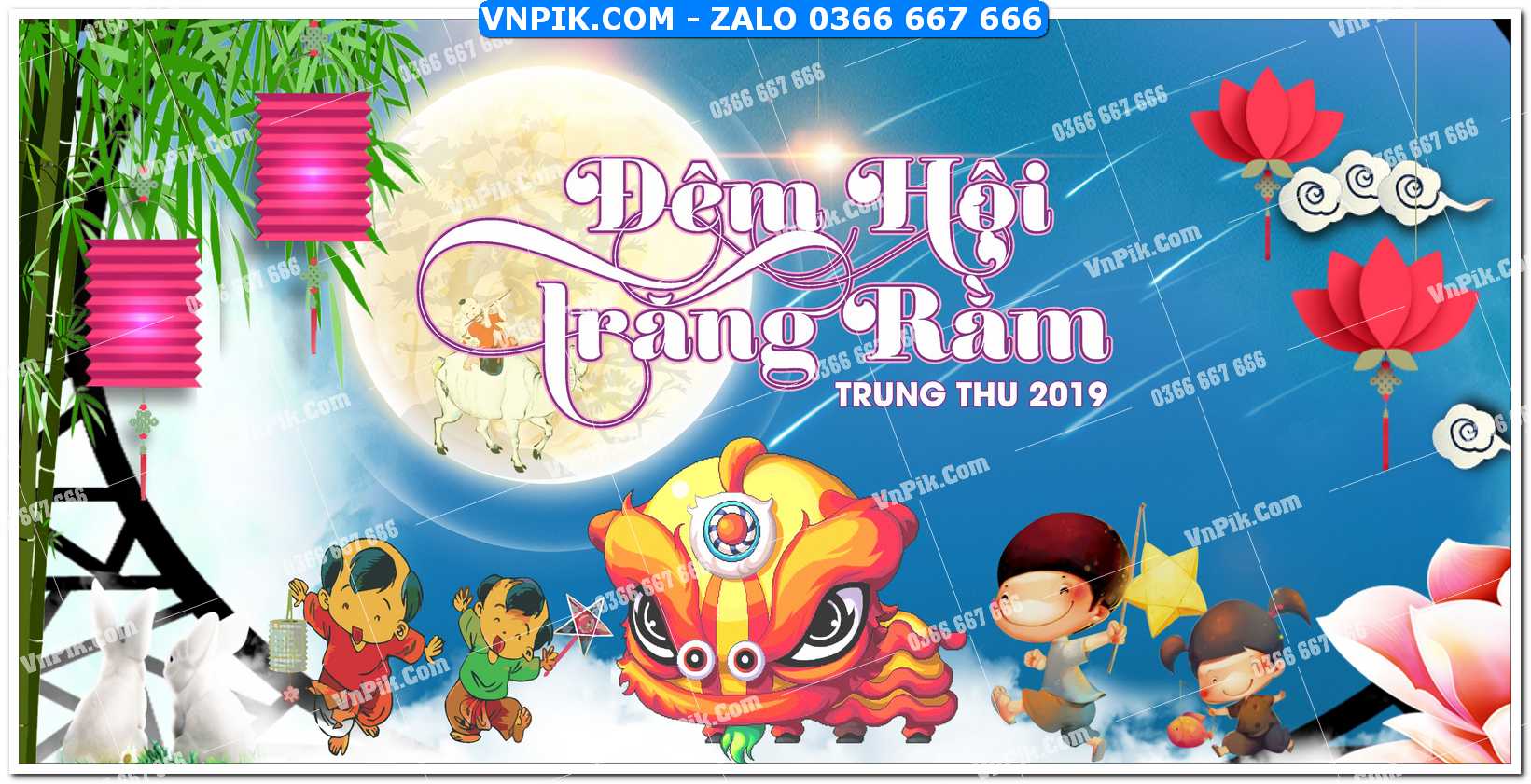 Phông nền trung thu – Vui hội trăng rằm (290)