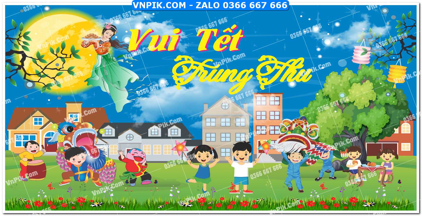 Phông nền trung thu – Vui hội trăng rằm (293)