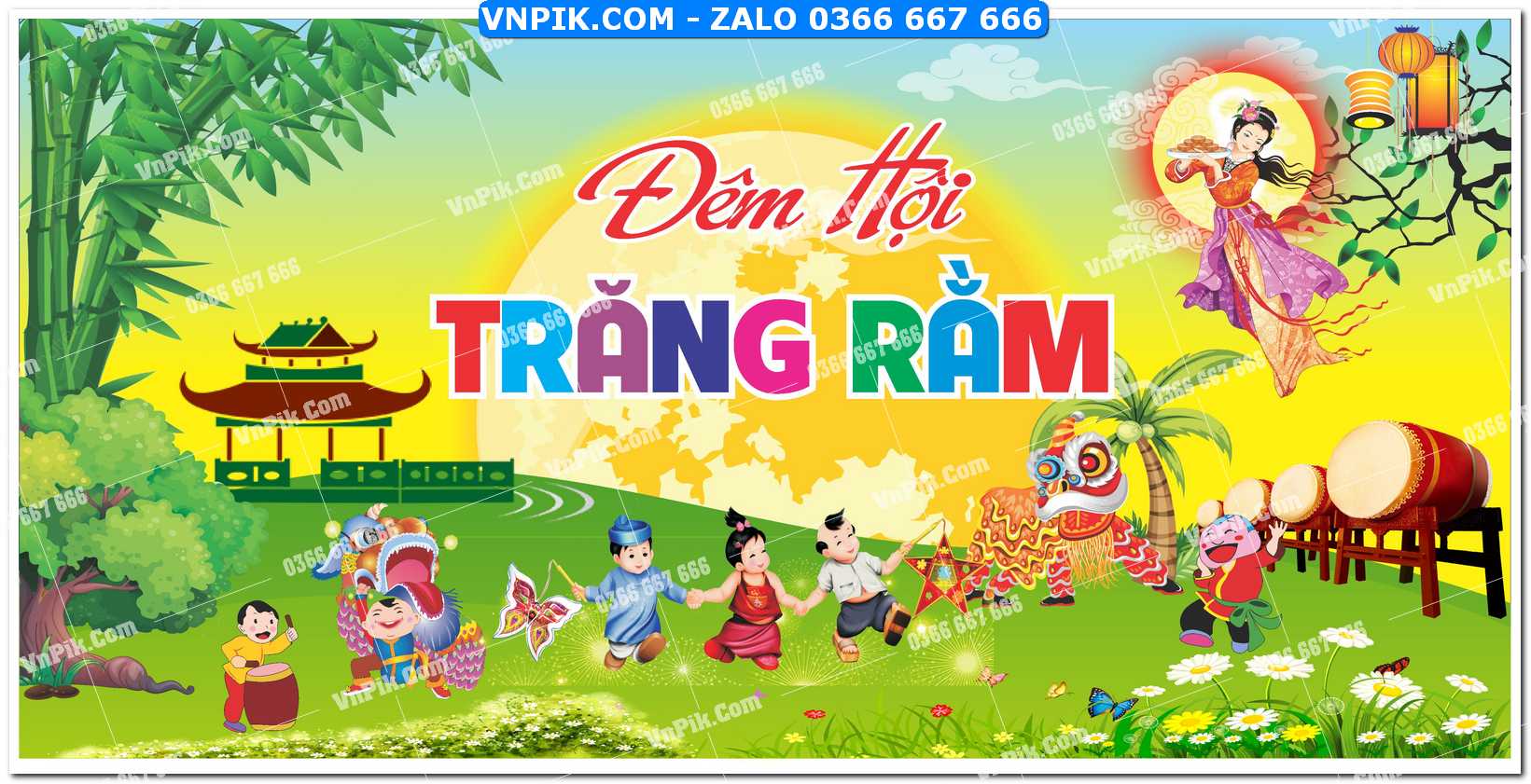 Phông nền trung thu – Vui hội trăng rằm (294)