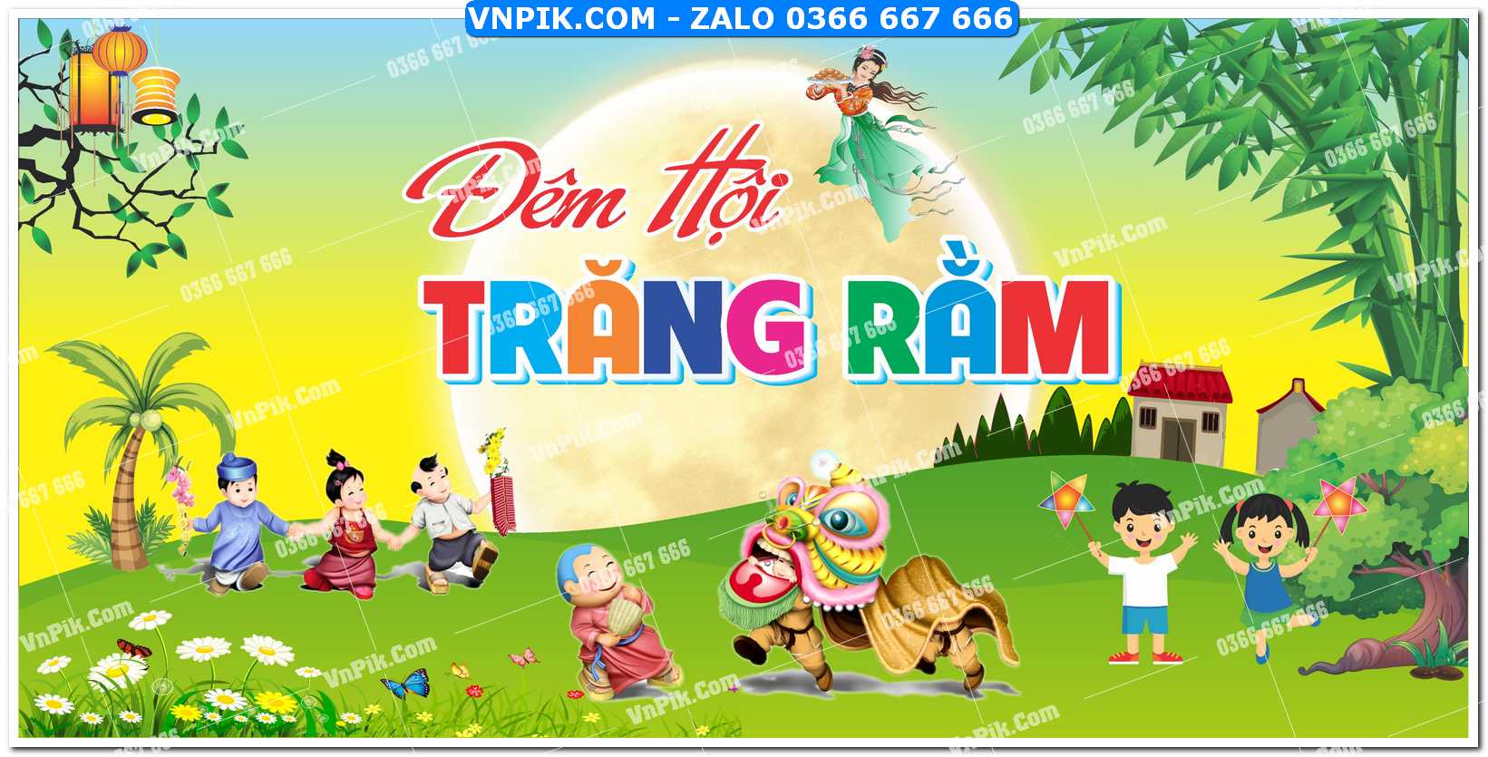 Phông nền trung thu – Vui hội trăng rằm (297)