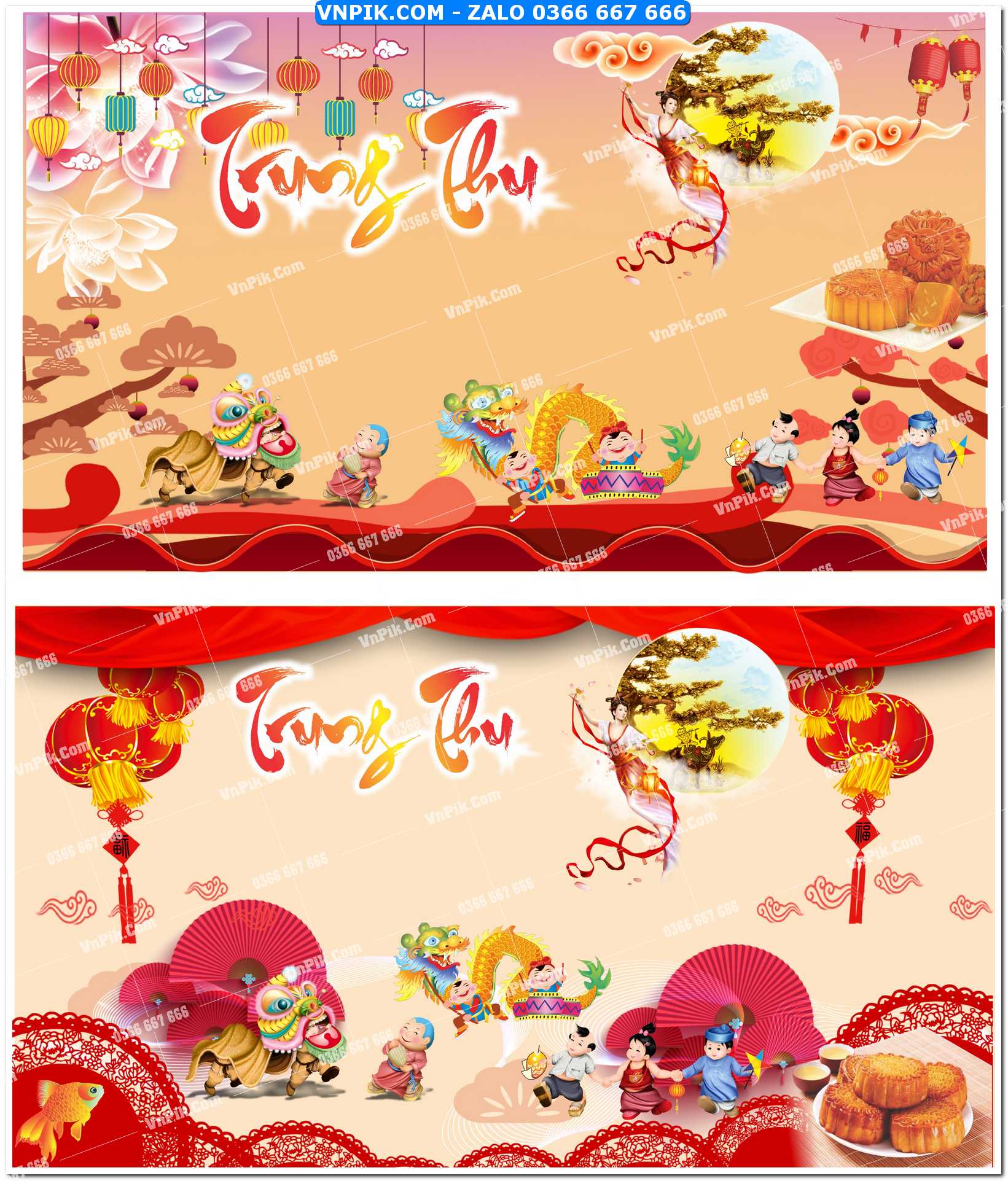Phông nền trung thu – Vui hội trăng rằm (307)